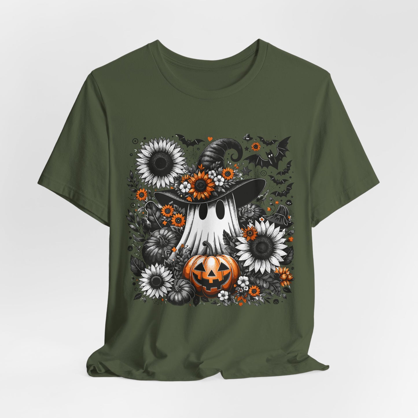 Halloween Ghost and Pumpkin Tee