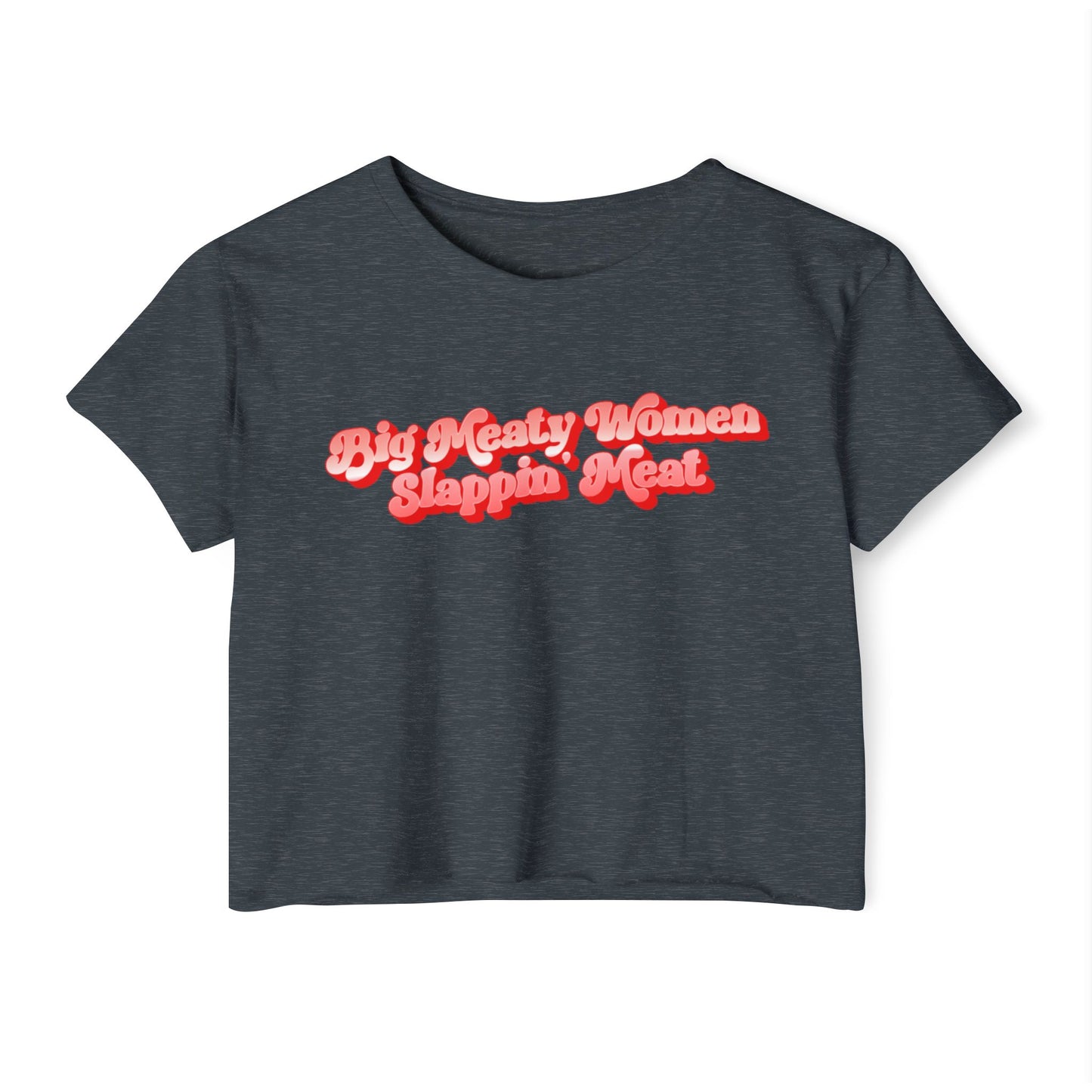 Retro Big Meaty Women Festival Crop Top