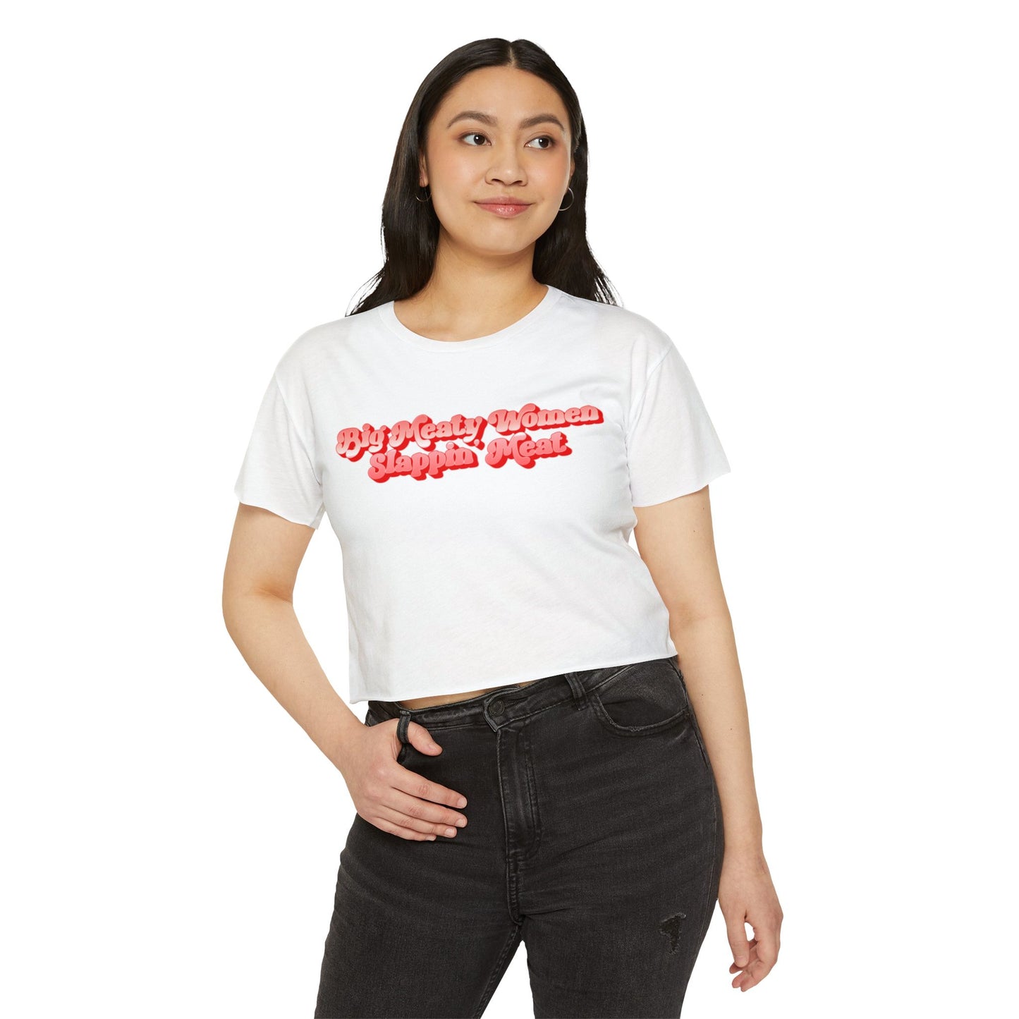 Retro Big Meaty Women Festival Crop Top