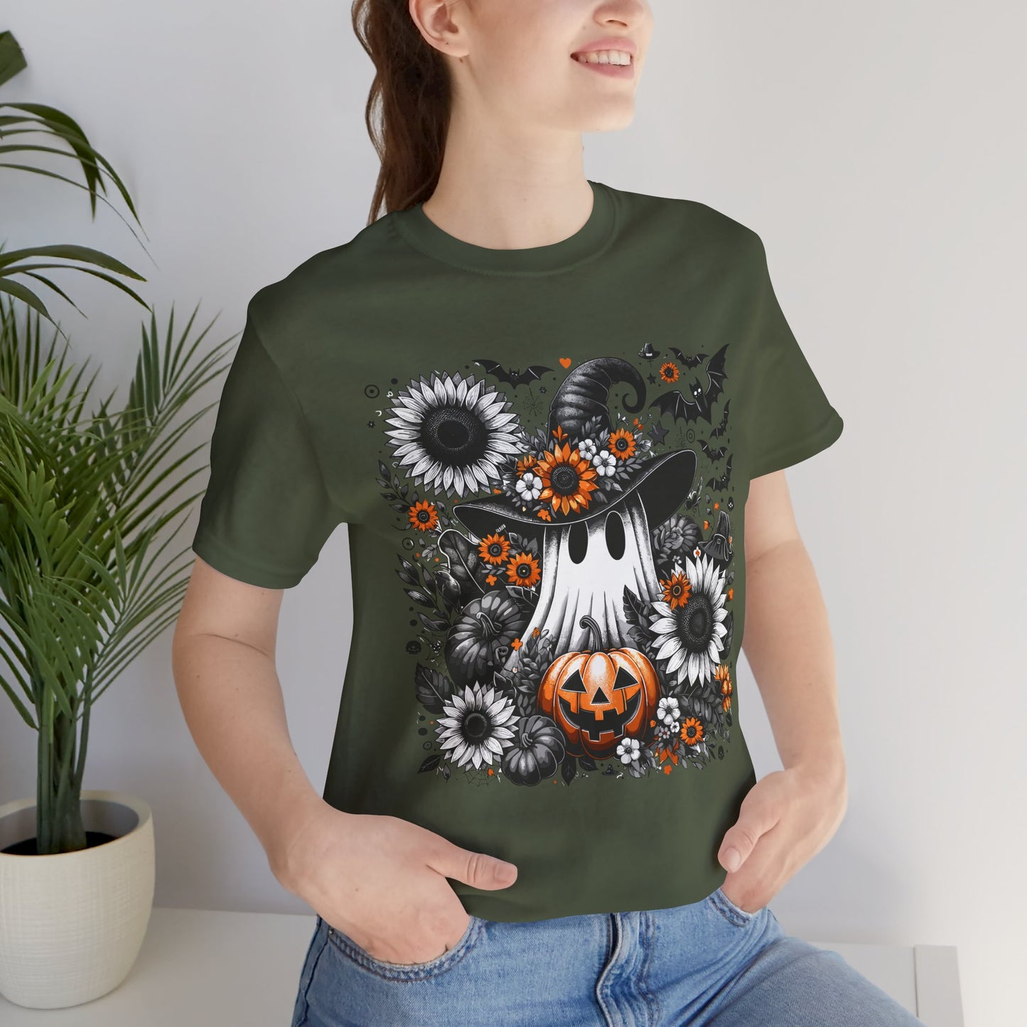 Halloween Ghost and Pumpkin Tee