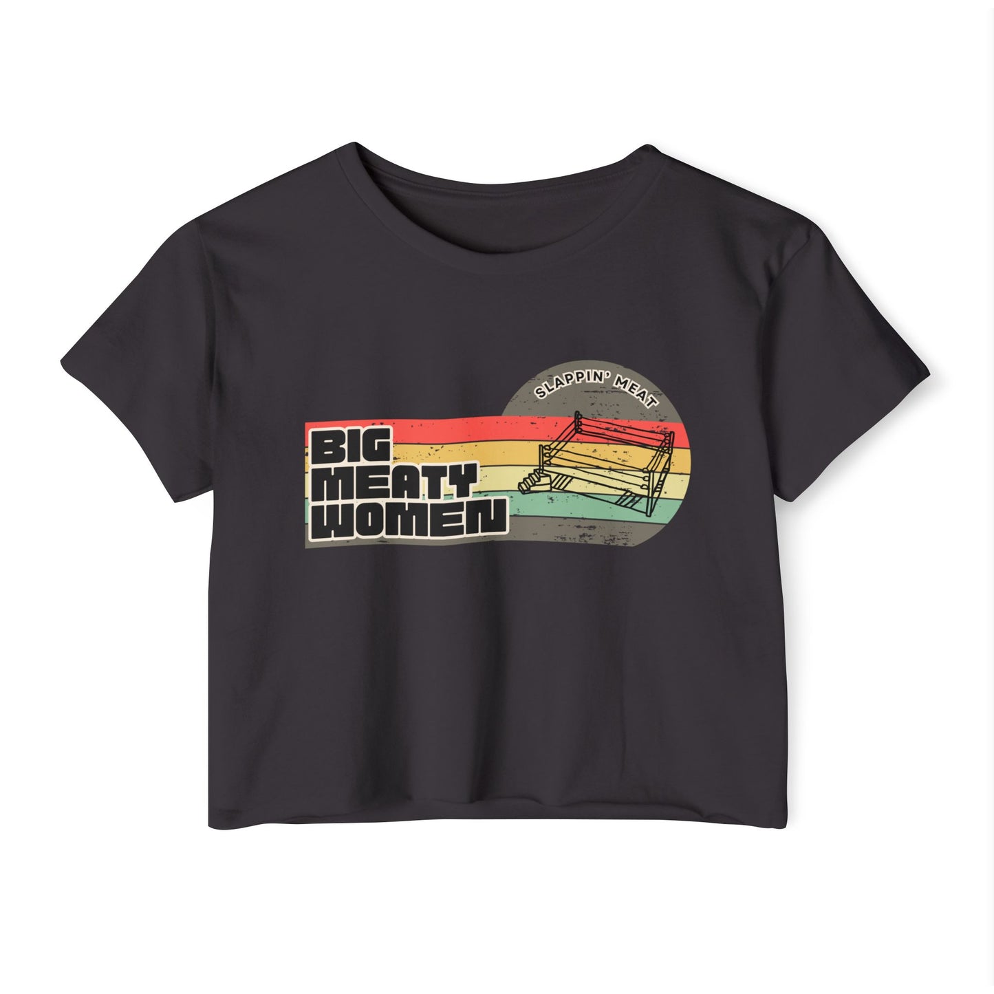 Vintage Big Meaty Women Festival Crop Top