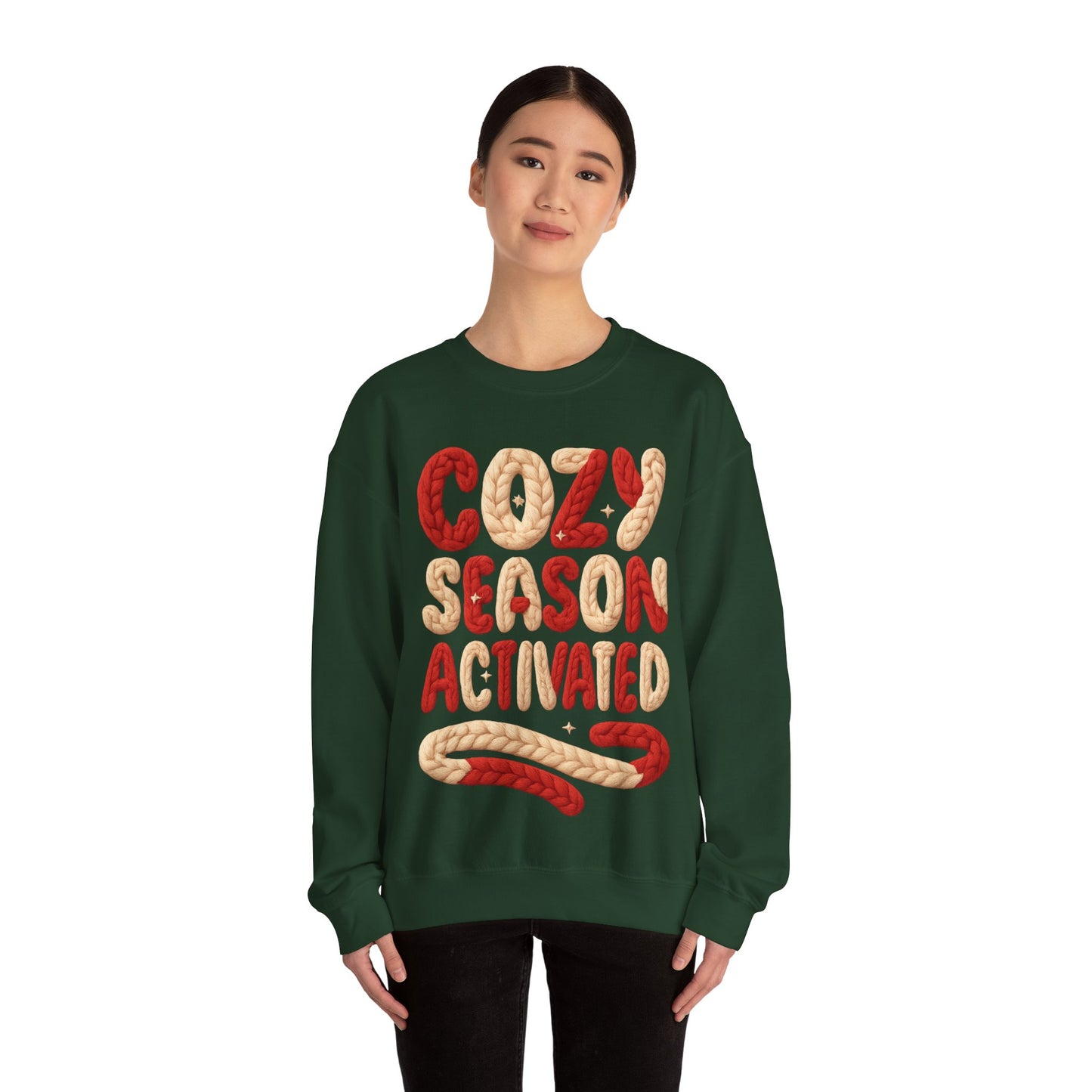 Faux Yarn Cozy Season Activated Crewneck Sweatshirt