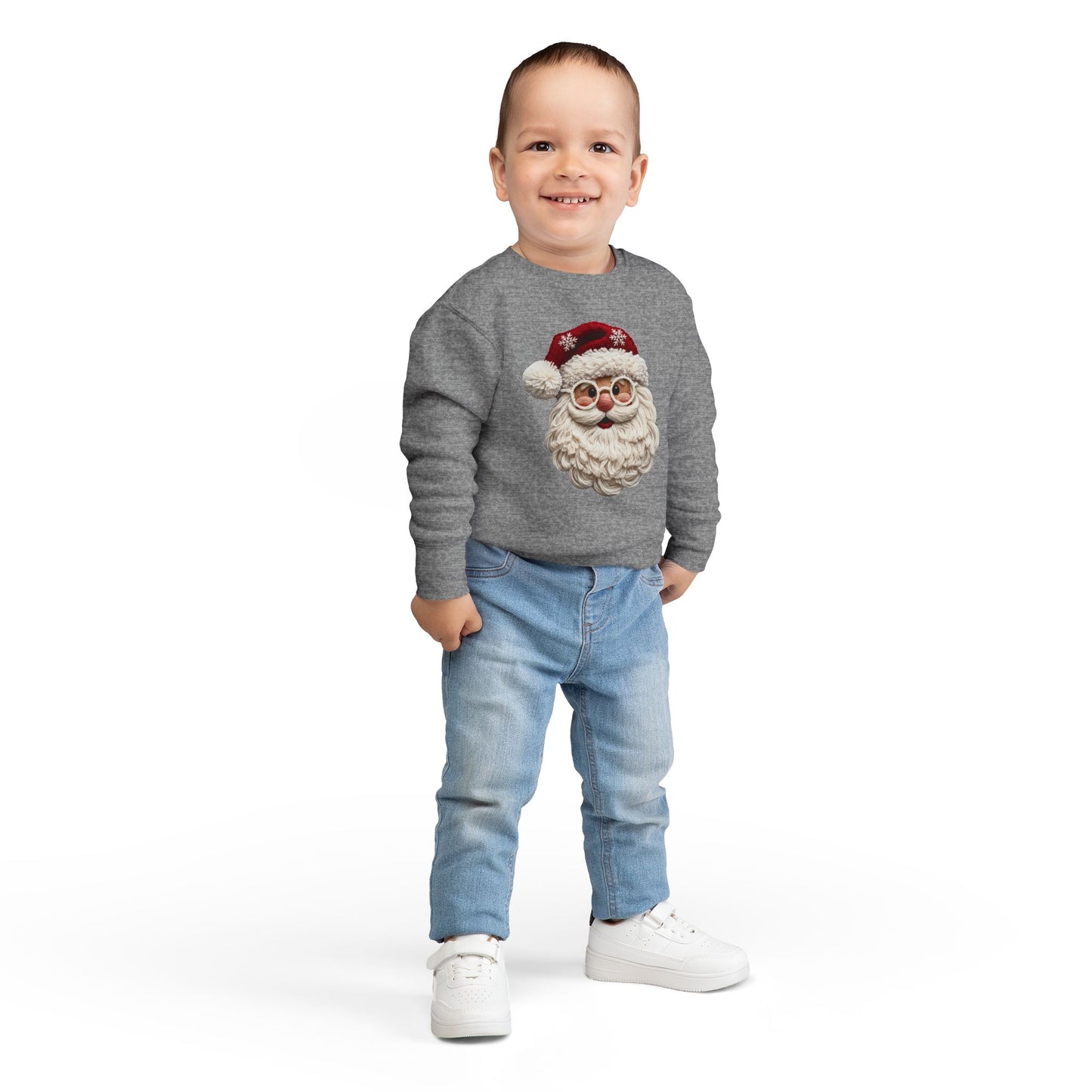 Faux Yarn Santa Toddler Sweatshirt