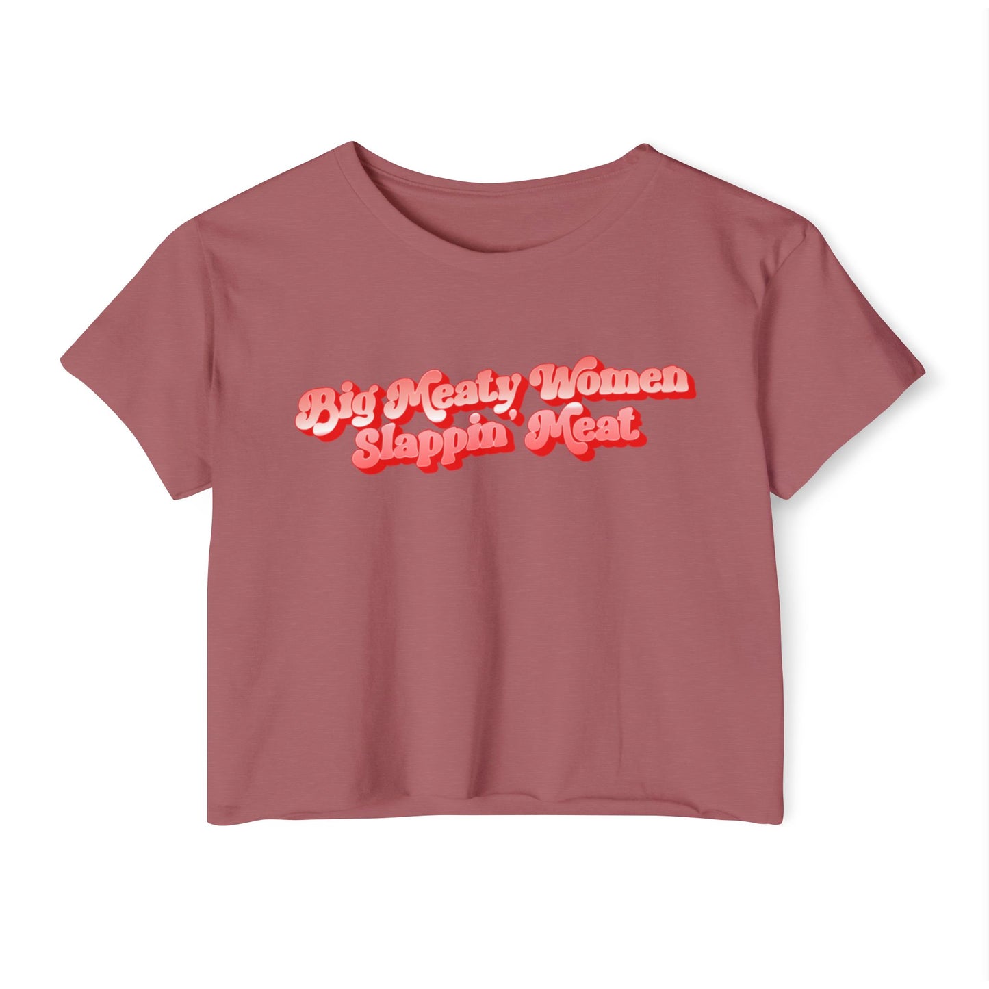 Retro Big Meaty Women Festival Crop Top