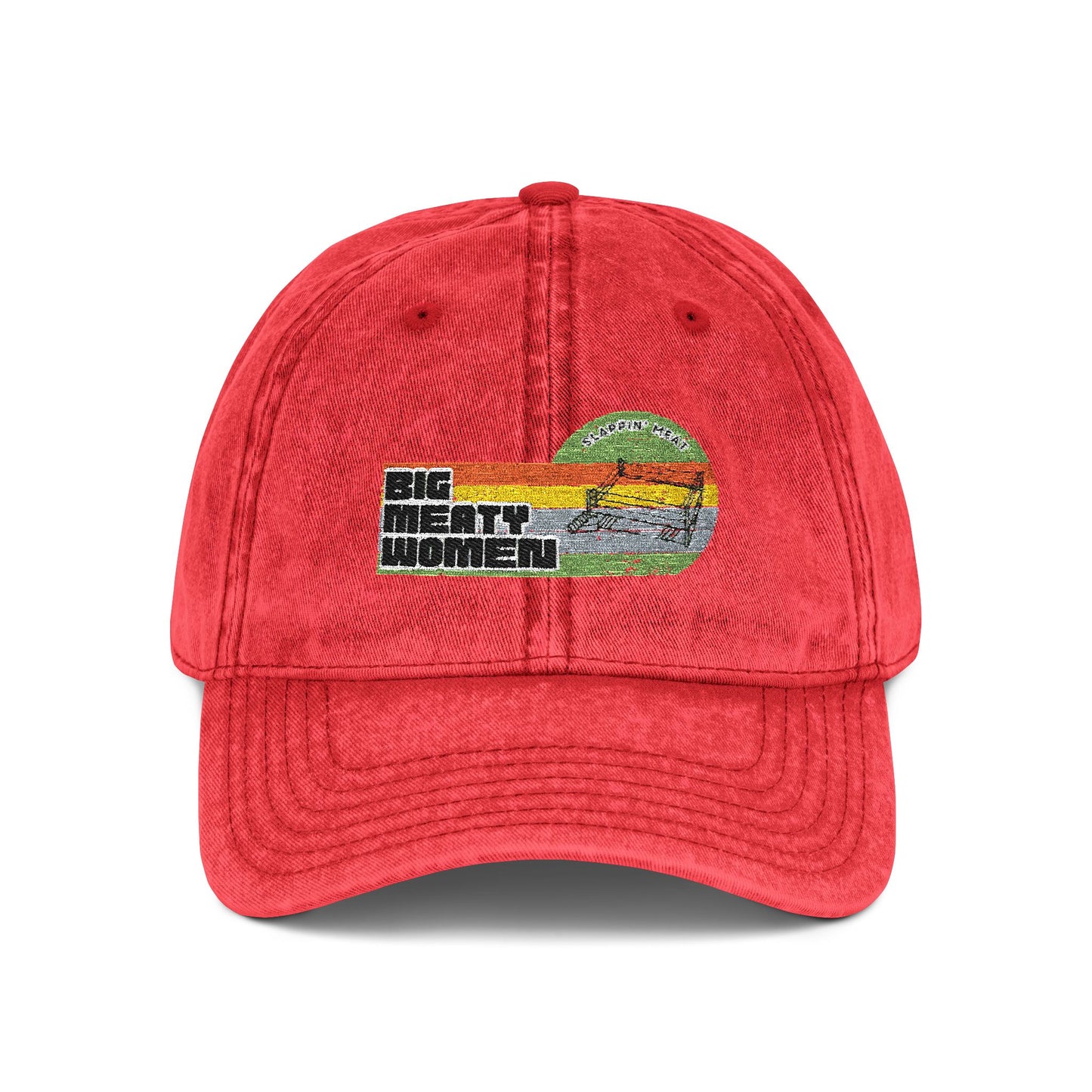 Vintage Big Meaty Women Embroidered Cap