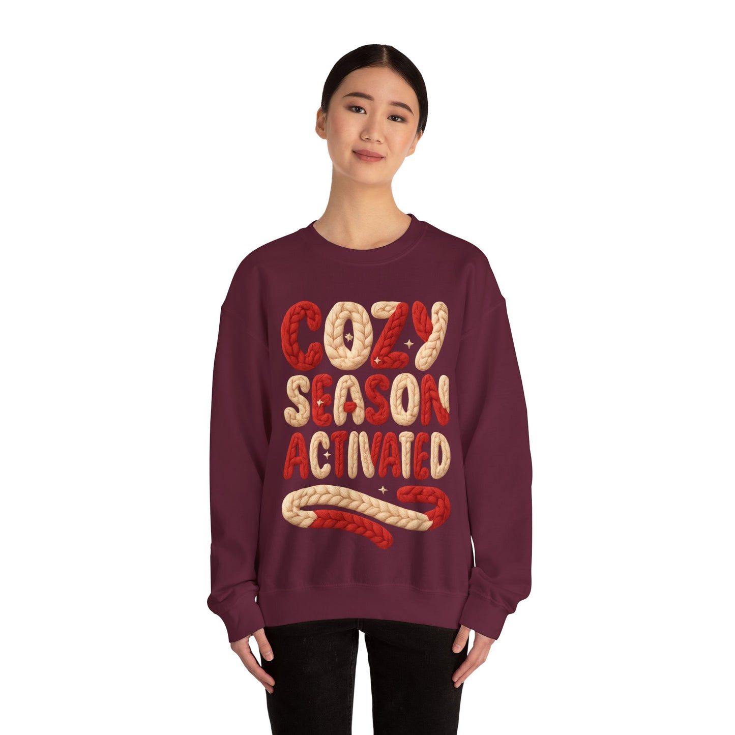 Faux Yarn Cozy Season Activated Crewneck Sweatshirt