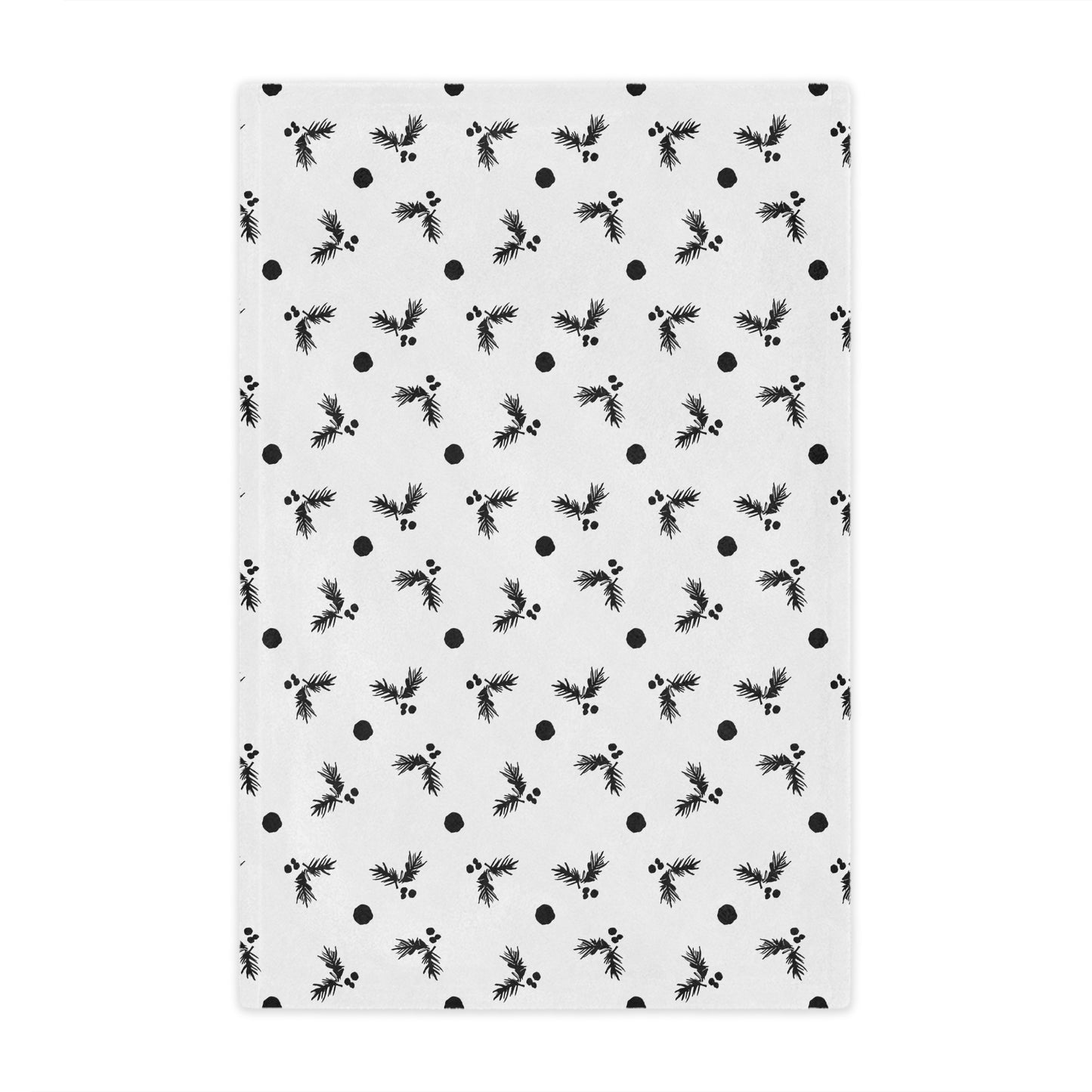Black and White Holly Minky Blanket
