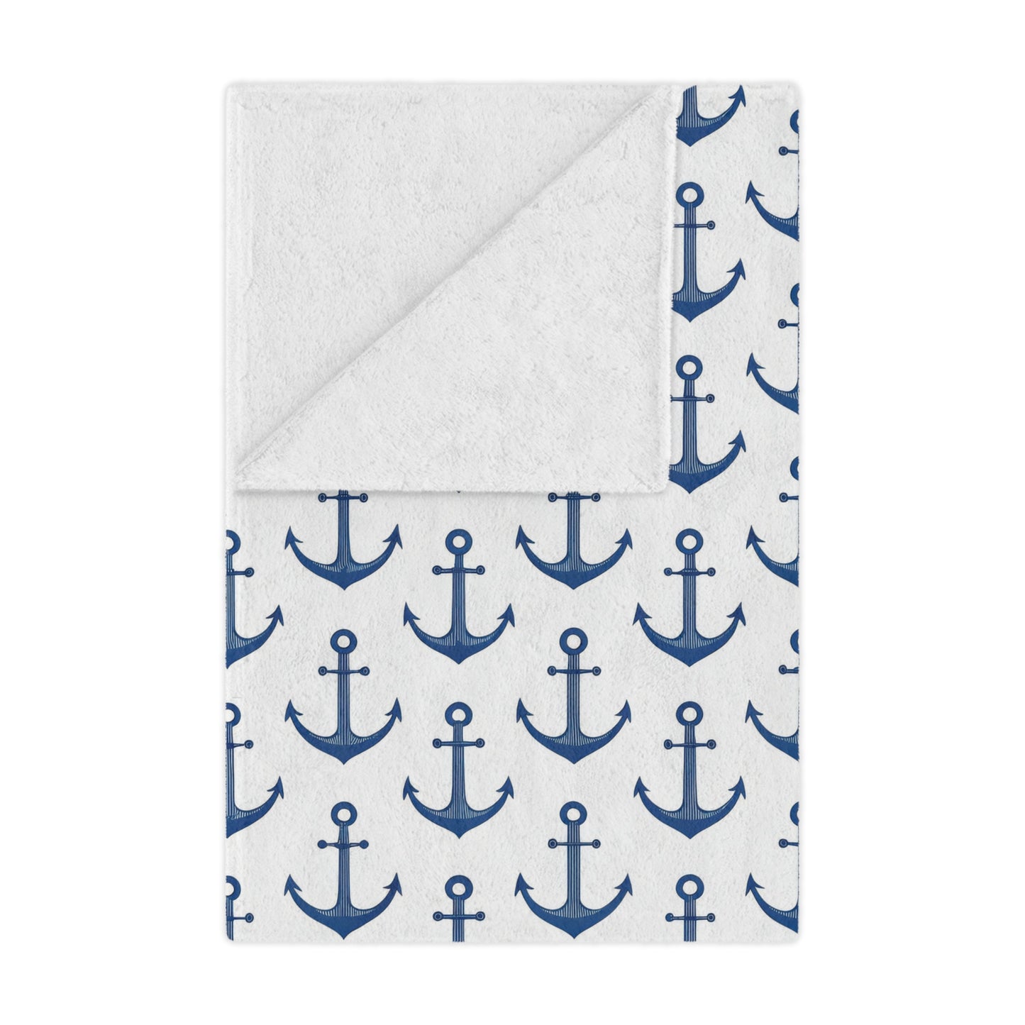 Nautical Anchor Minky Blanket