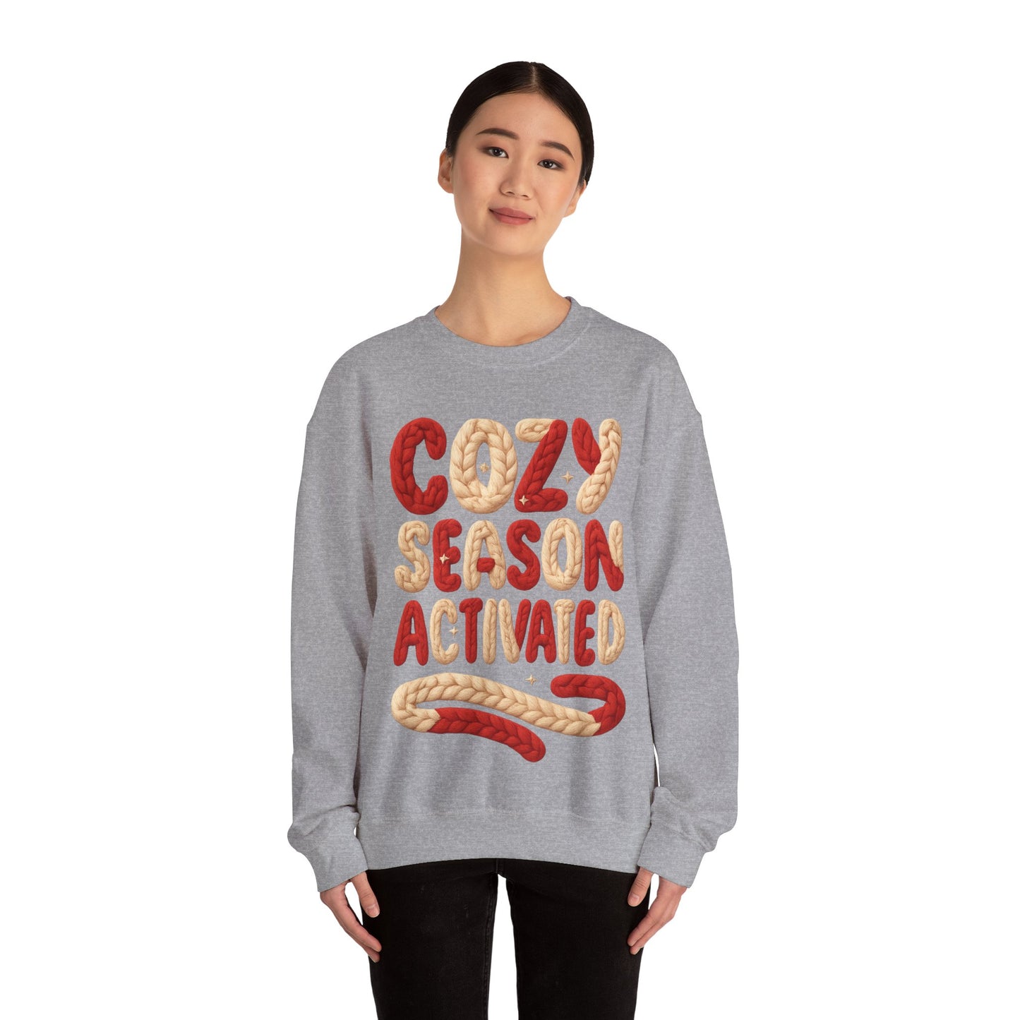 Faux Yarn Cozy Season Activated Crewneck Sweatshirt