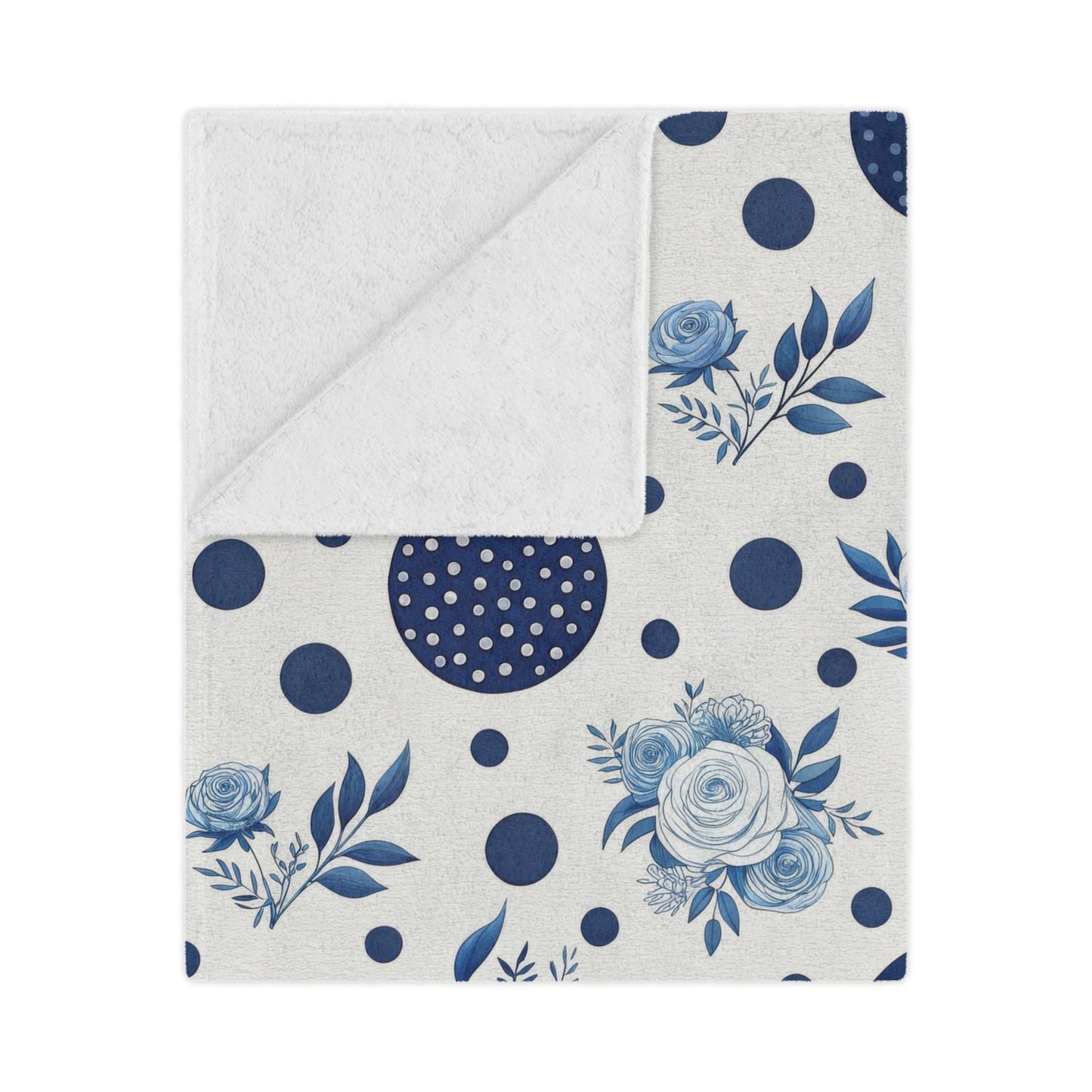 Floral Polka Dot Minky Blanket