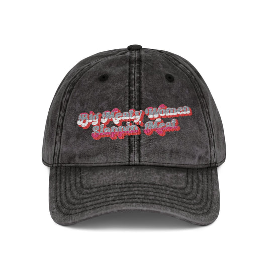 Retro Big Meaty Women Embroidered Cap