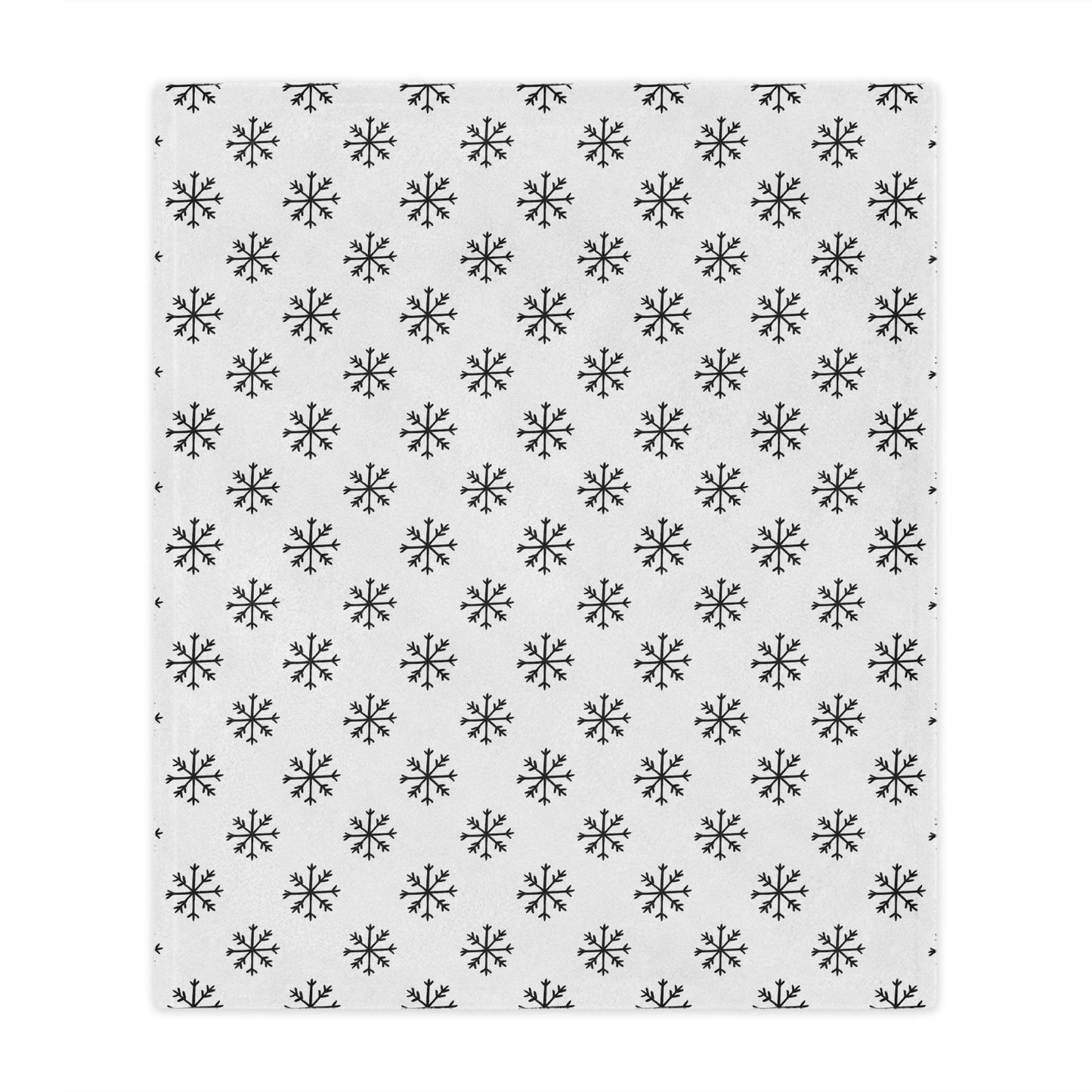 Black And White Snowflake Minky Blanket