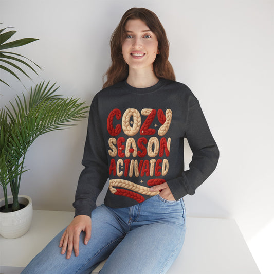 Faux Yarn Cozy Season Activated Crewneck Sweatshirt