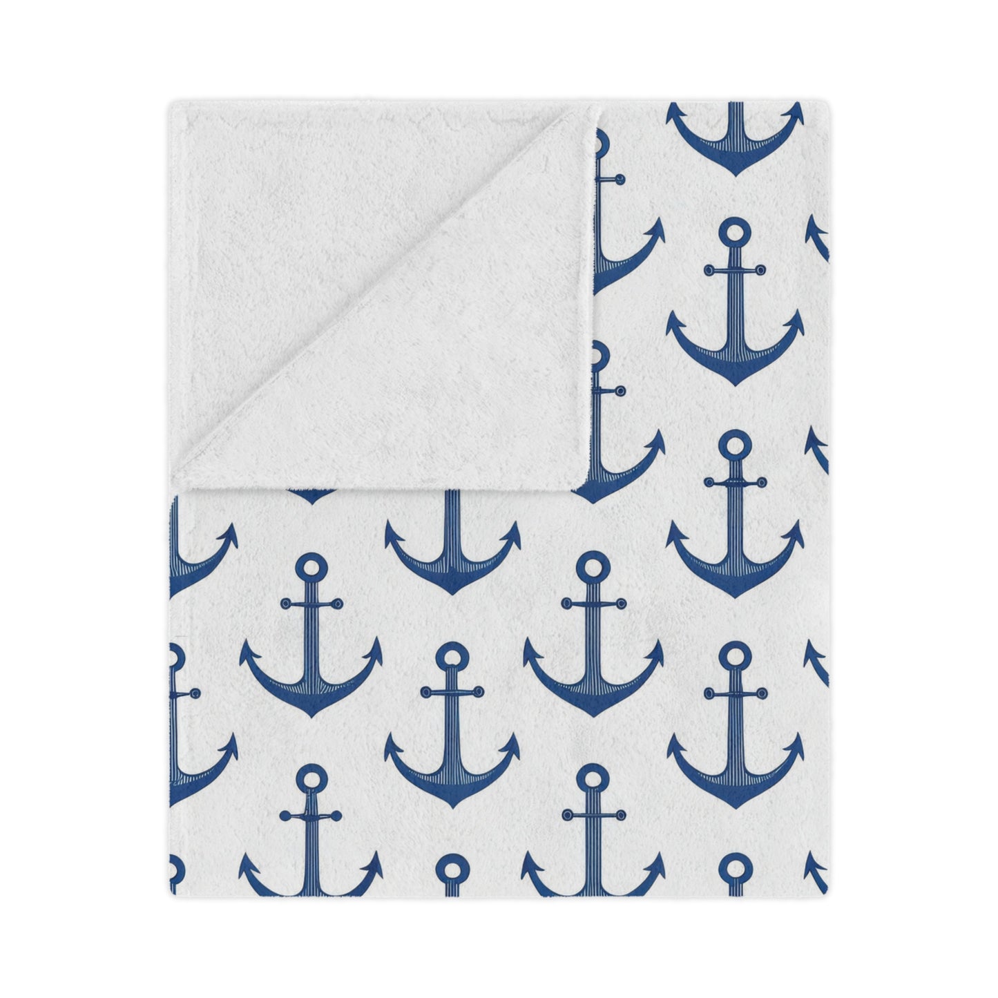 Nautical Anchor Minky Blanket
