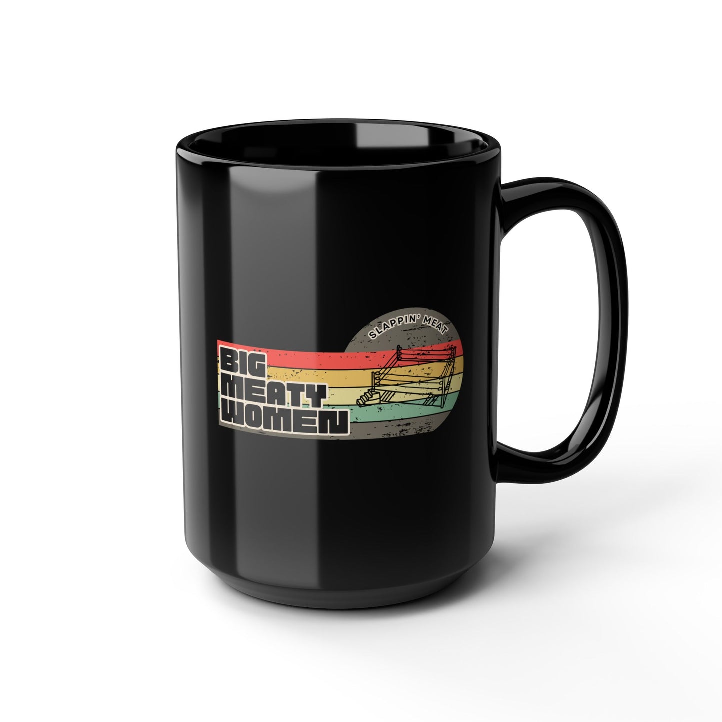 Vintage Big Meaty Women Black Mug