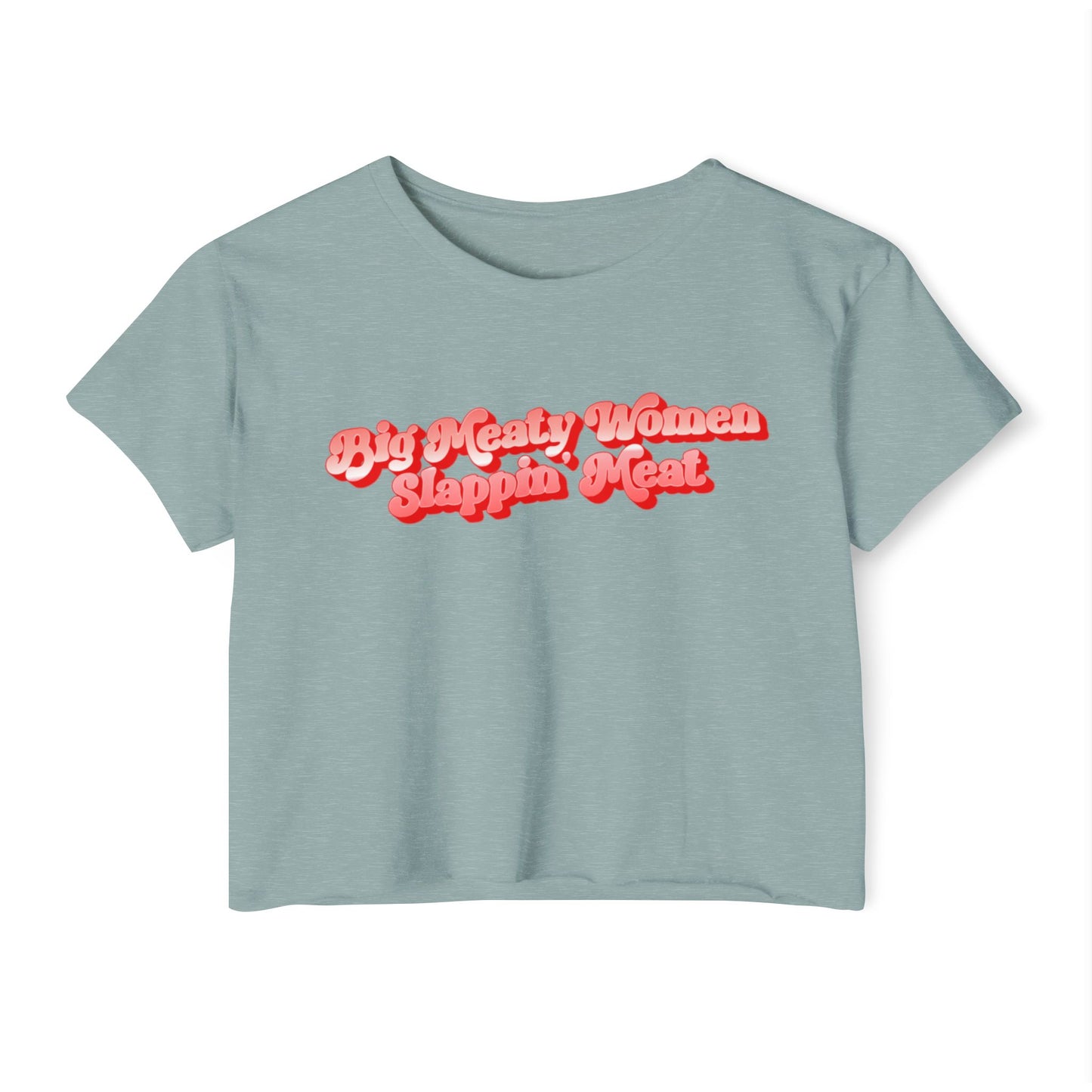Retro Big Meaty Women Festival Crop Top