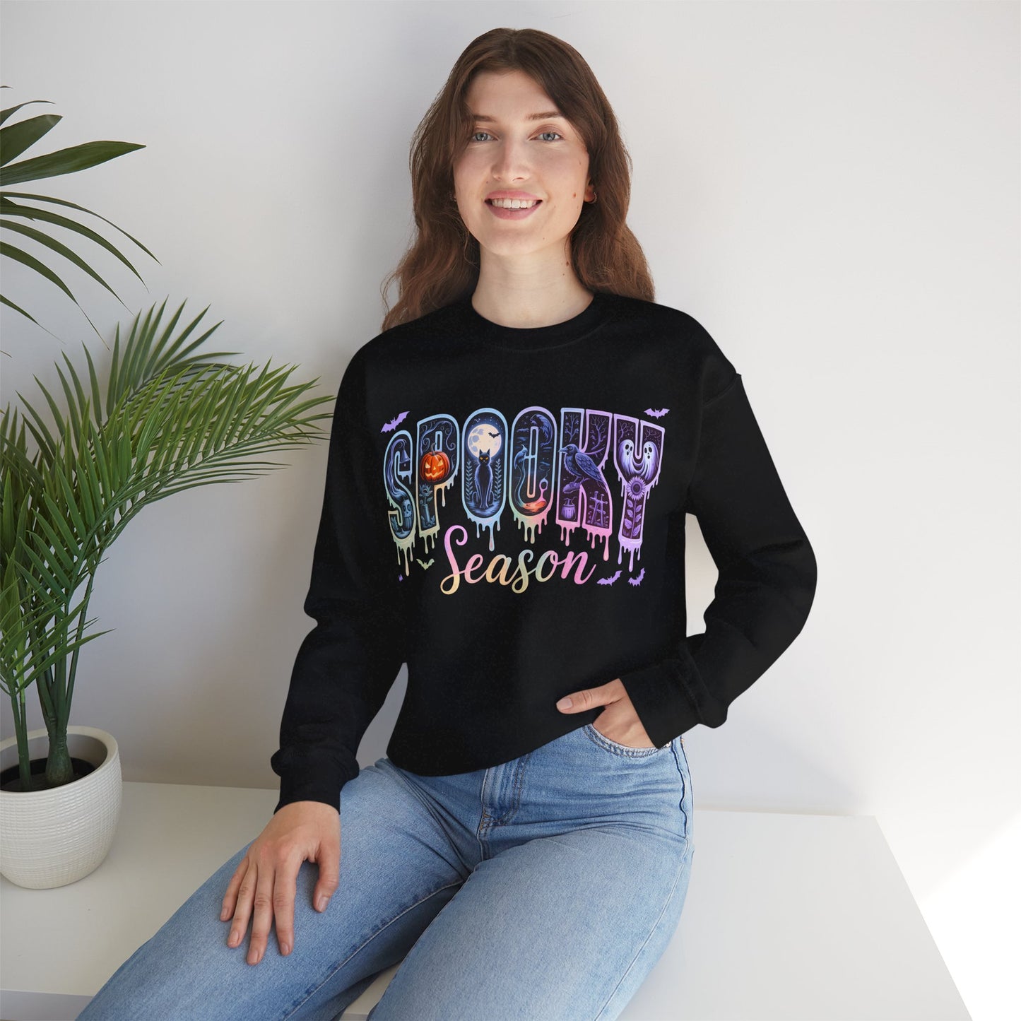 Iridescent Halloween Spooky Season Sweatshirt