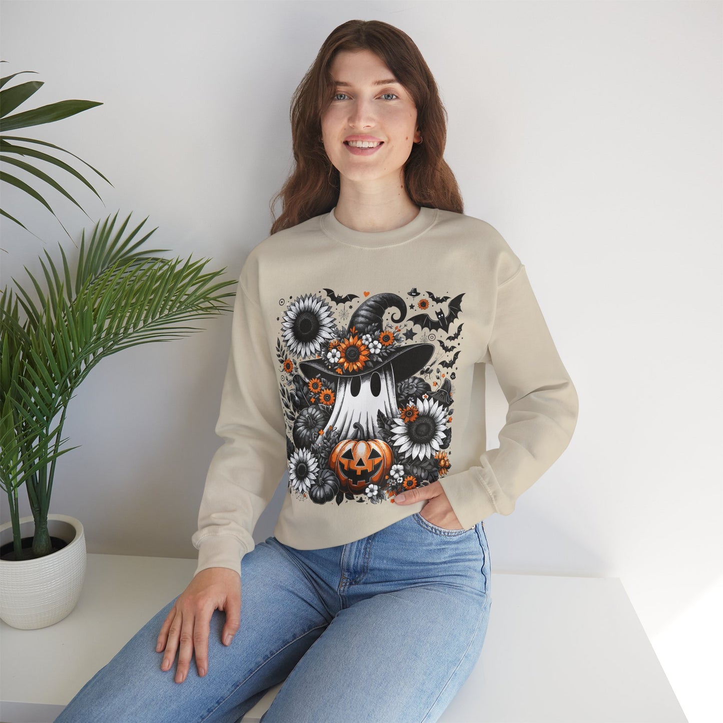Spooky Floral Halloween Sweatshirt