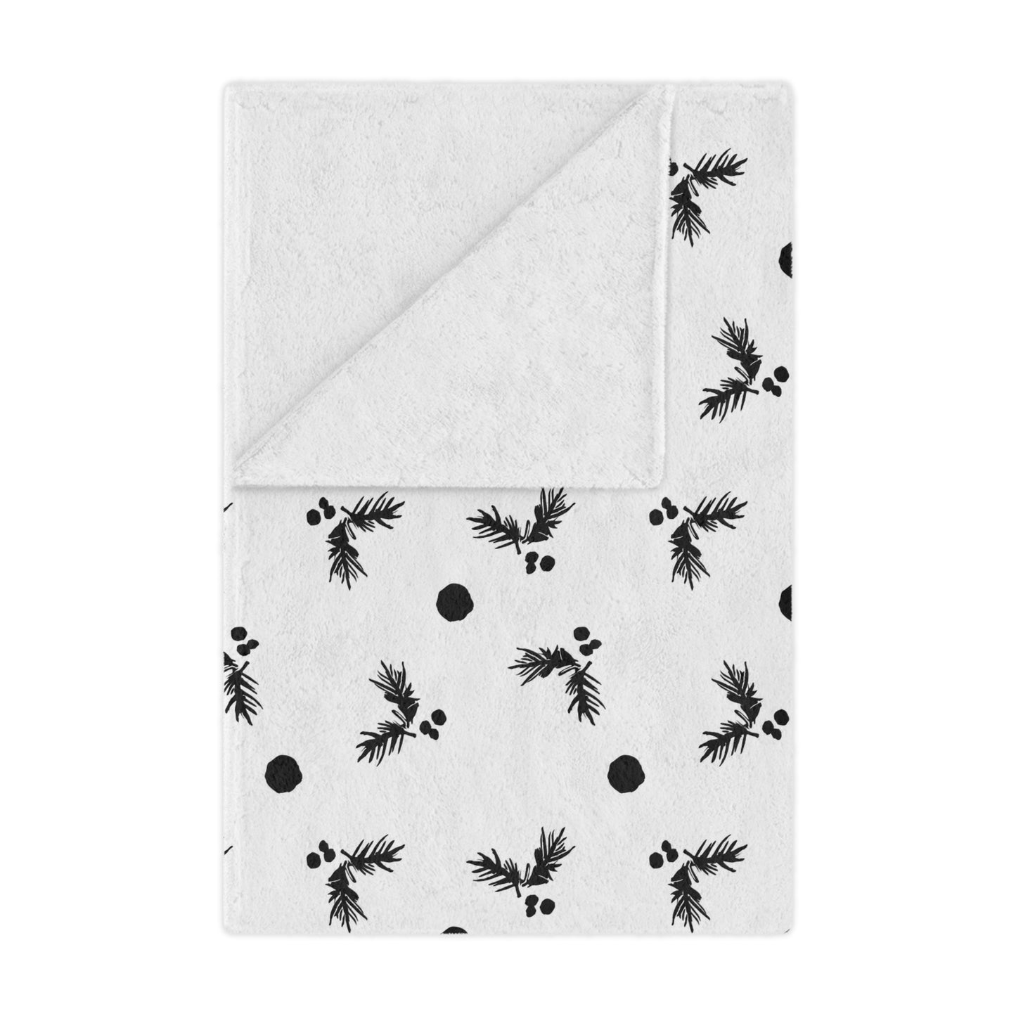 Black and White Holly Minky Blanket