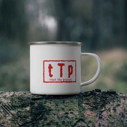 tTp Trust the Process Enamel Camping Mug