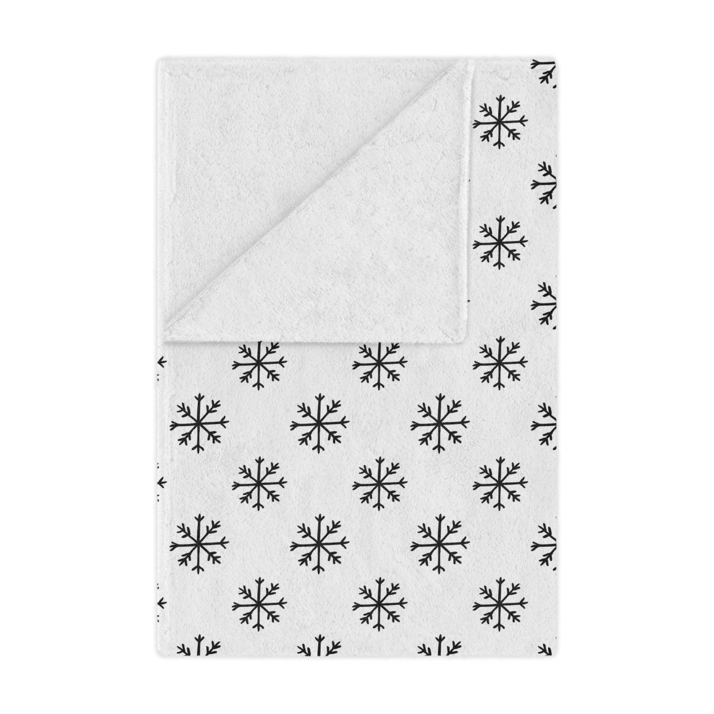 Black And White Snowflake Minky Blanket