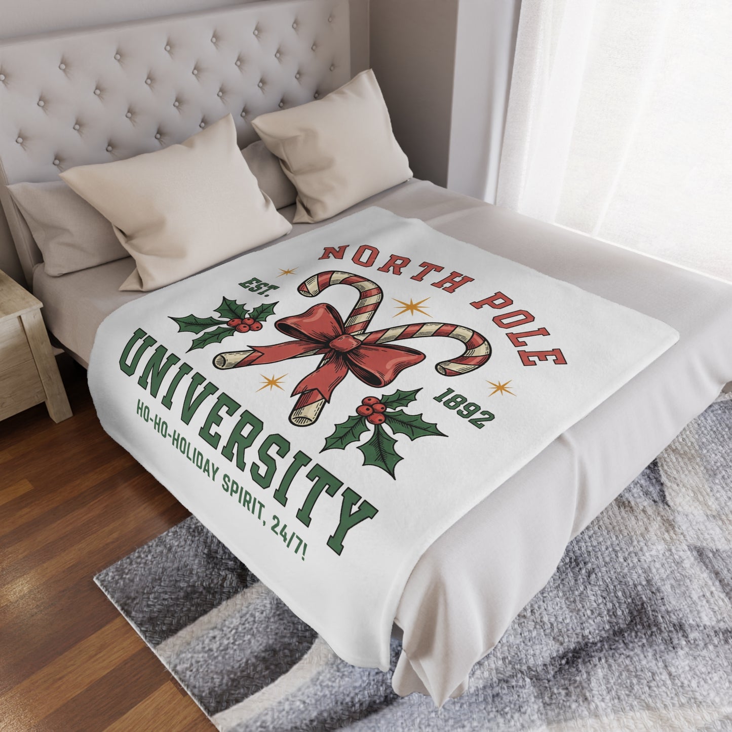 North Pole University Minky Blanket