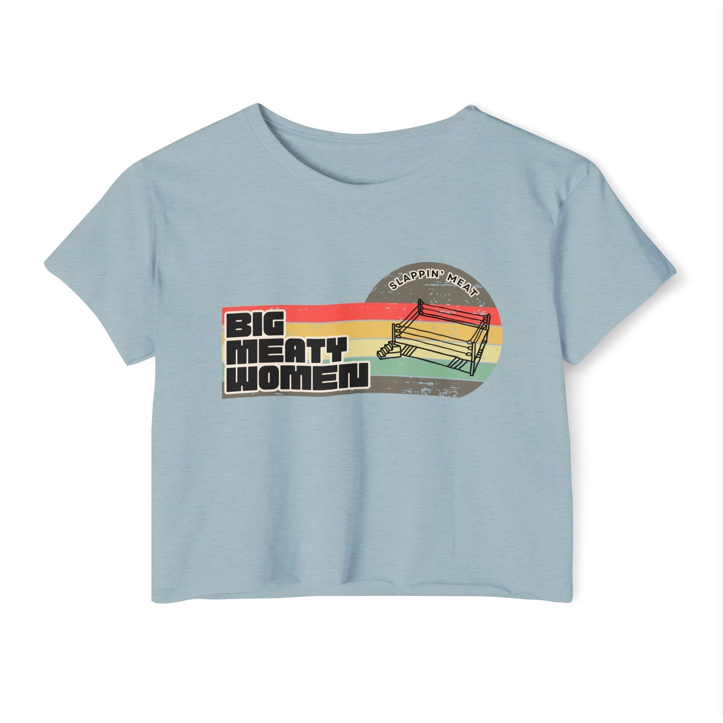 Vintage Big Meaty Women Festival Crop Top