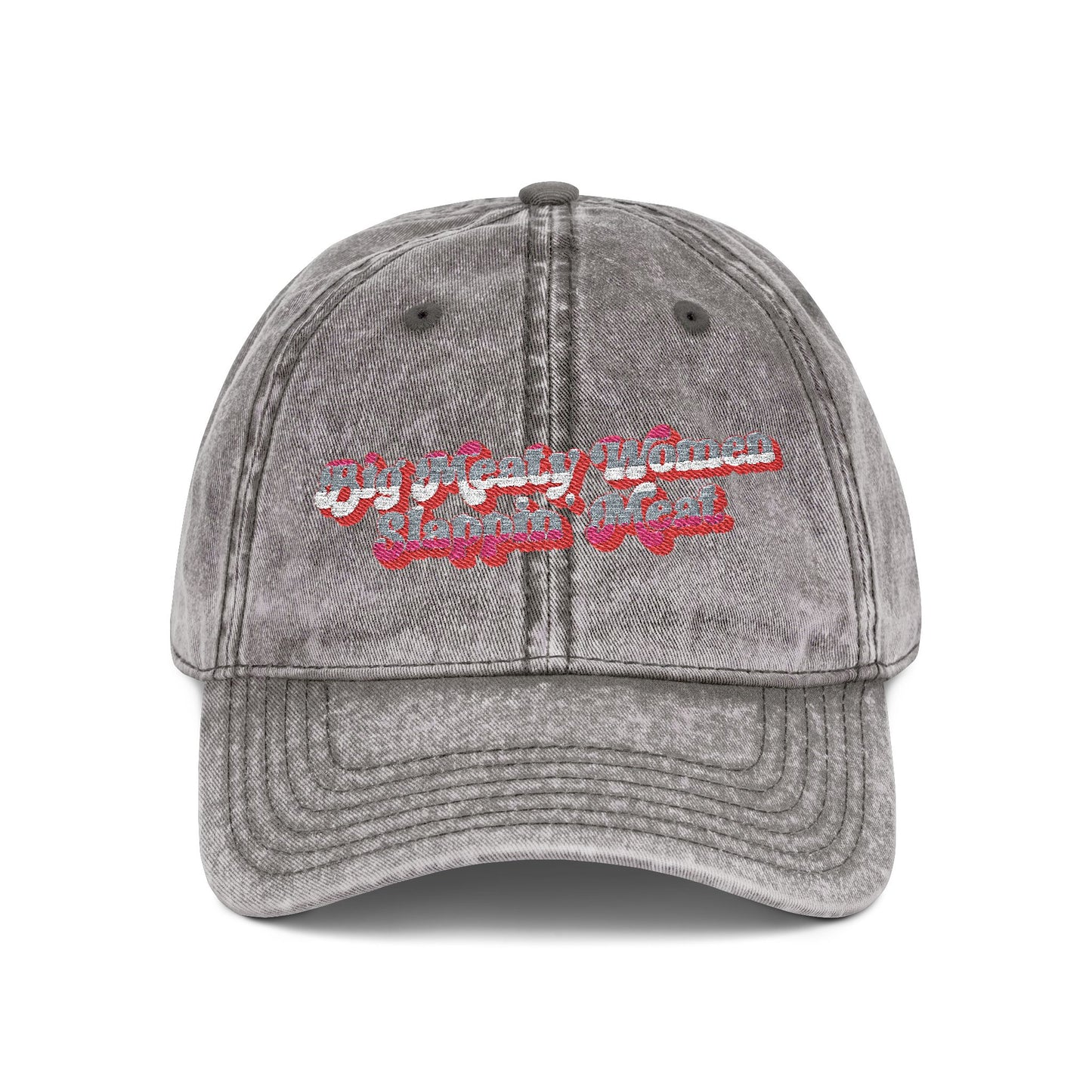 Retro Big Meaty Women Embroidered Cap