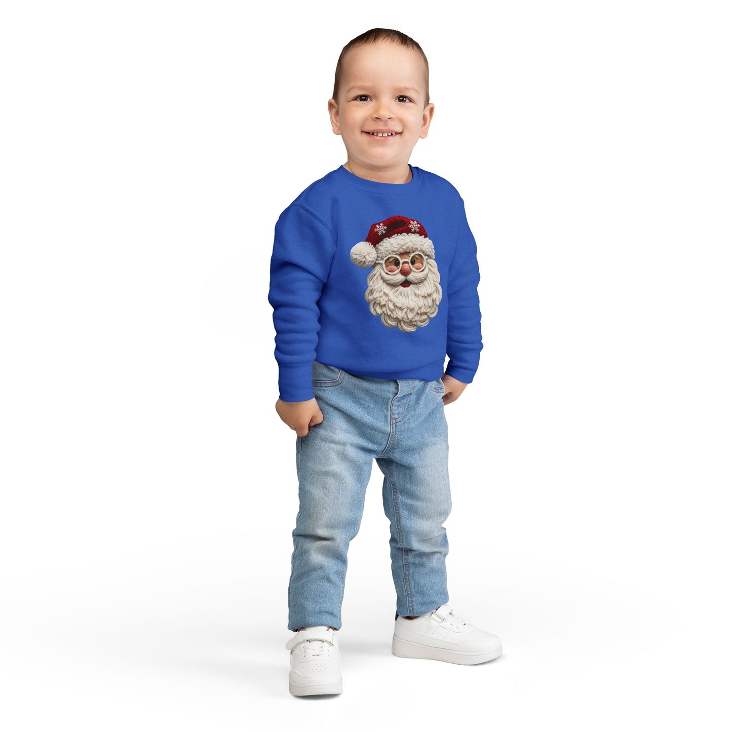 Faux Yarn Santa Toddler Sweatshirt