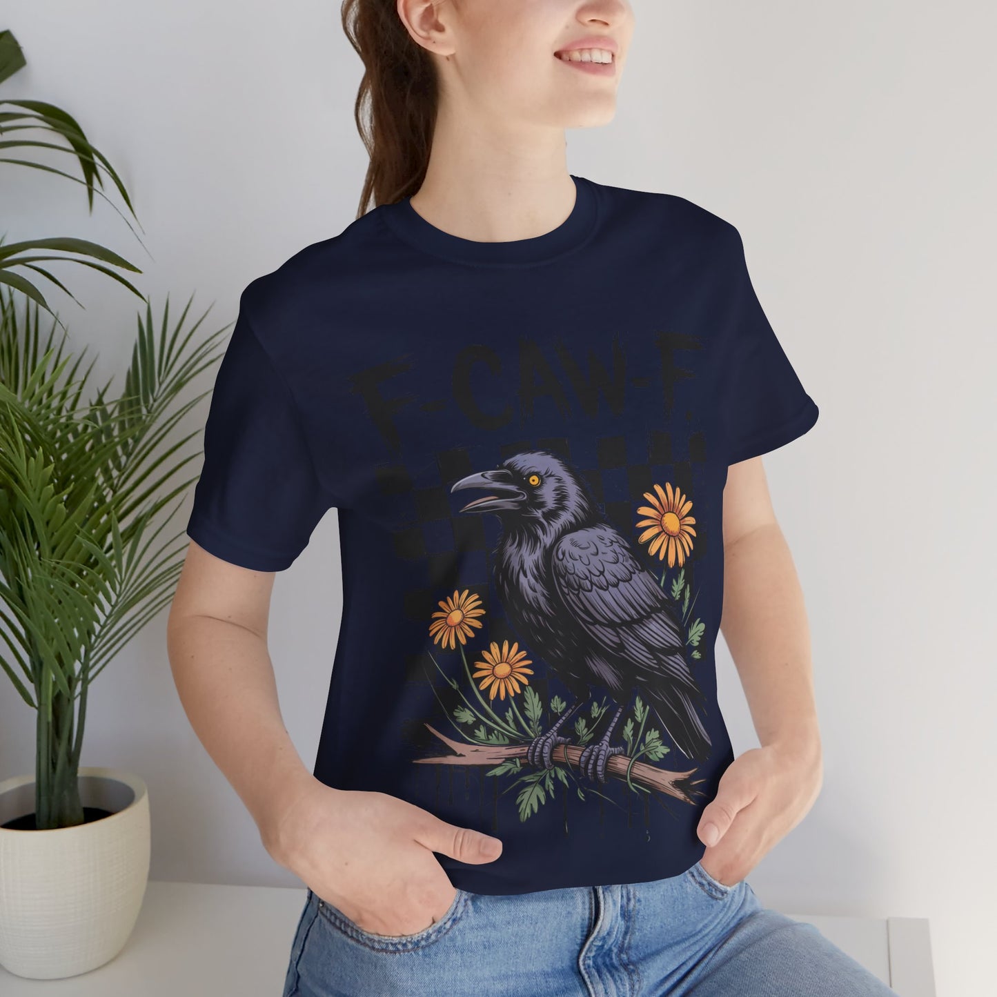 F-caw-f Raven Edgy Raven Graphic Tee