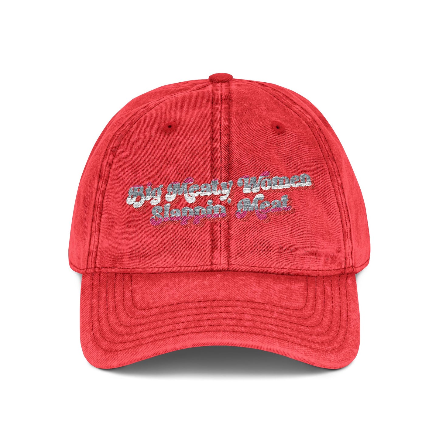 Retro Big Meaty Women Embroidered Cap