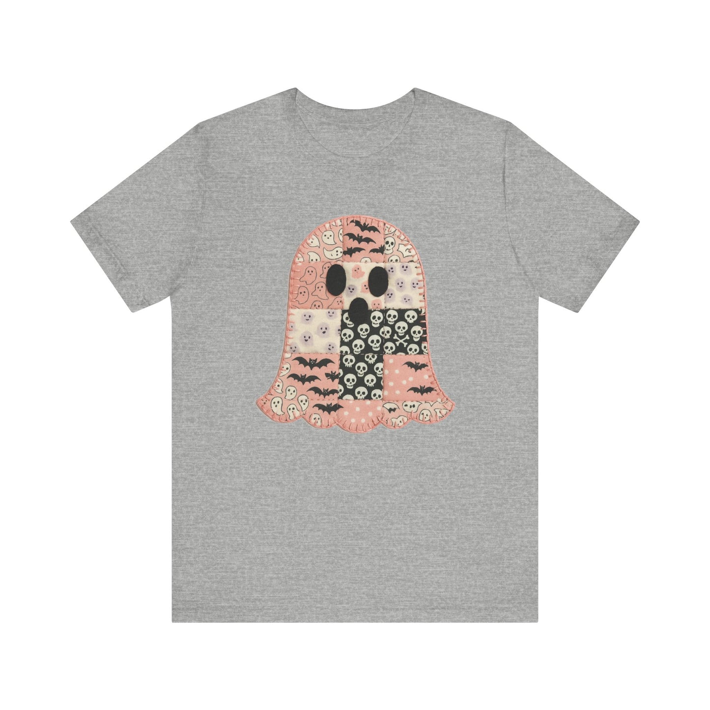 Cute Halloween Ghost Patchwork Tee