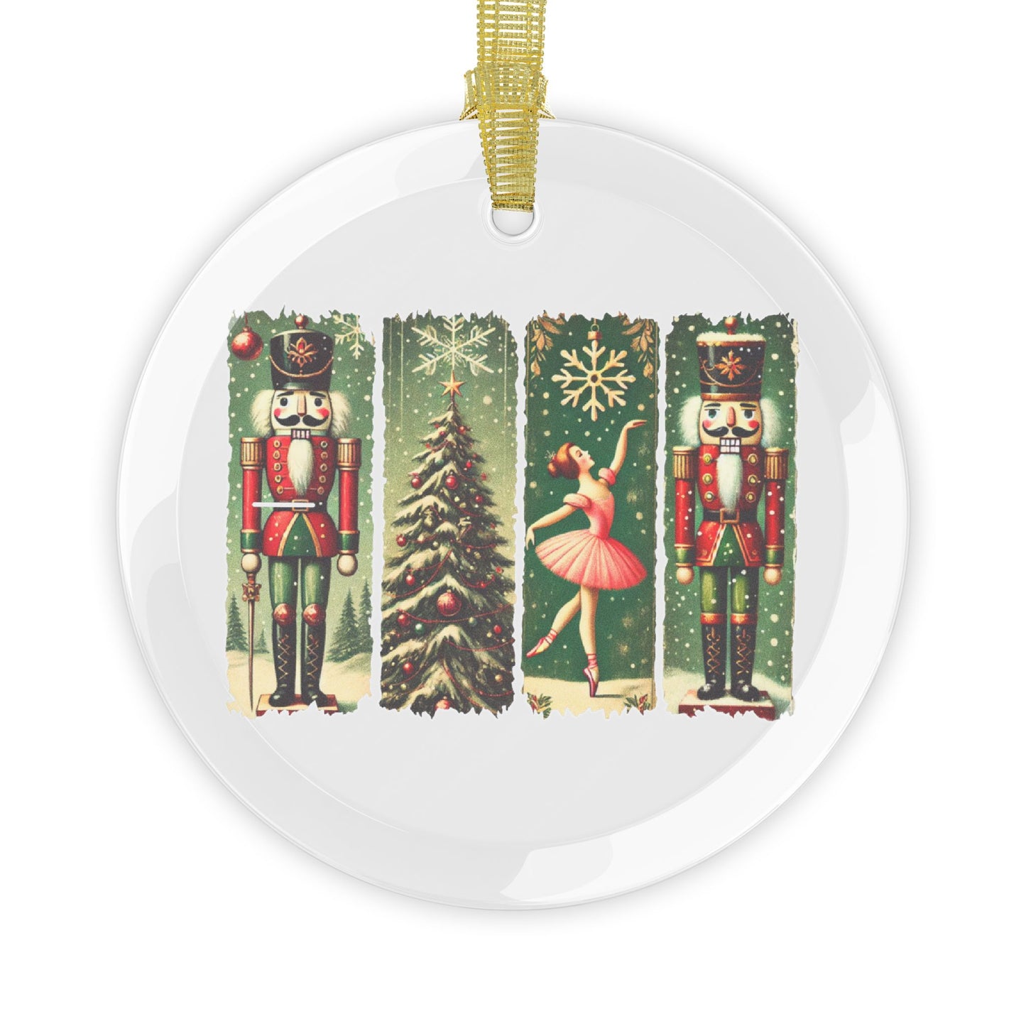 Nutcracker Ballet Glass Ornaments