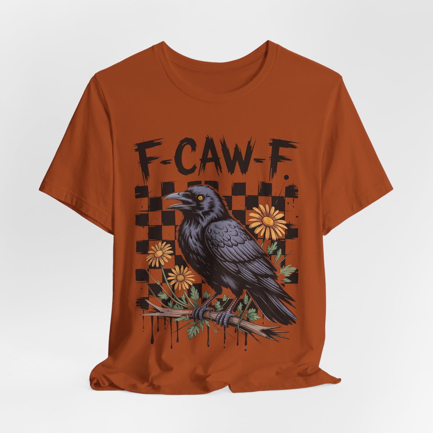F-caw-f Raven Edgy Raven Graphic Tee