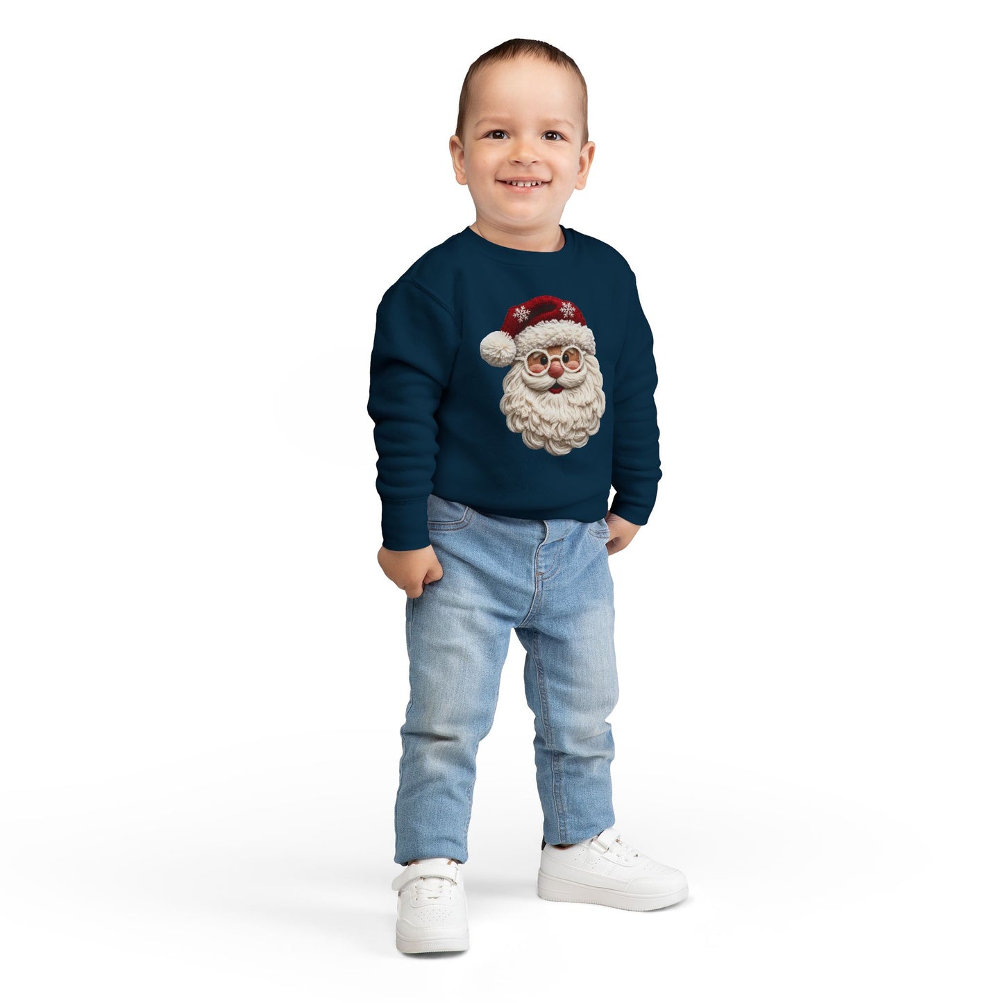 Faux Yarn Santa Toddler Sweatshirt