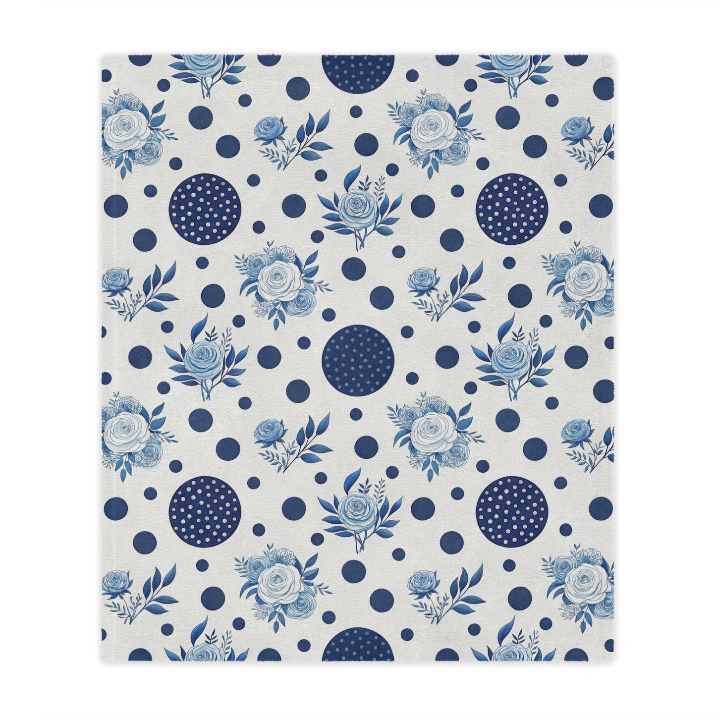 Floral Polka Dot Minky Blanket