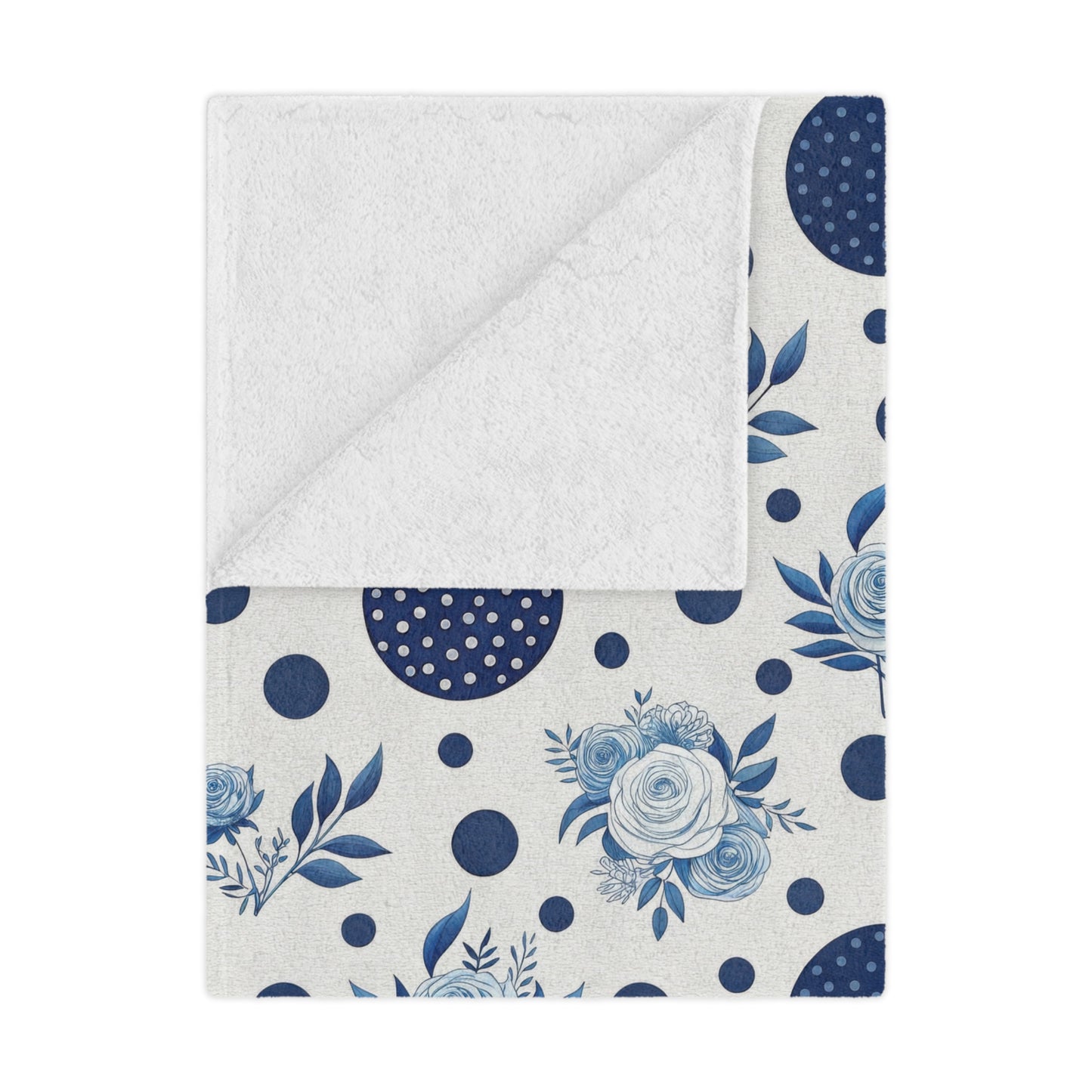 Floral Polka Dot Minky Blanket