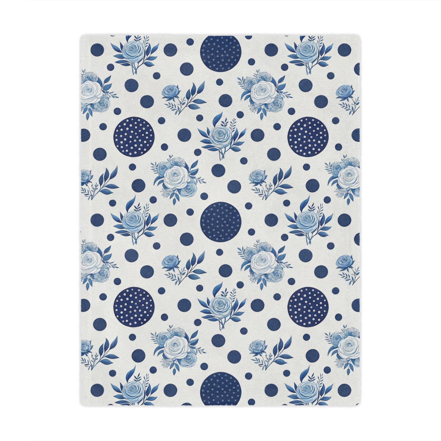 Floral Polka Dot Minky Blanket