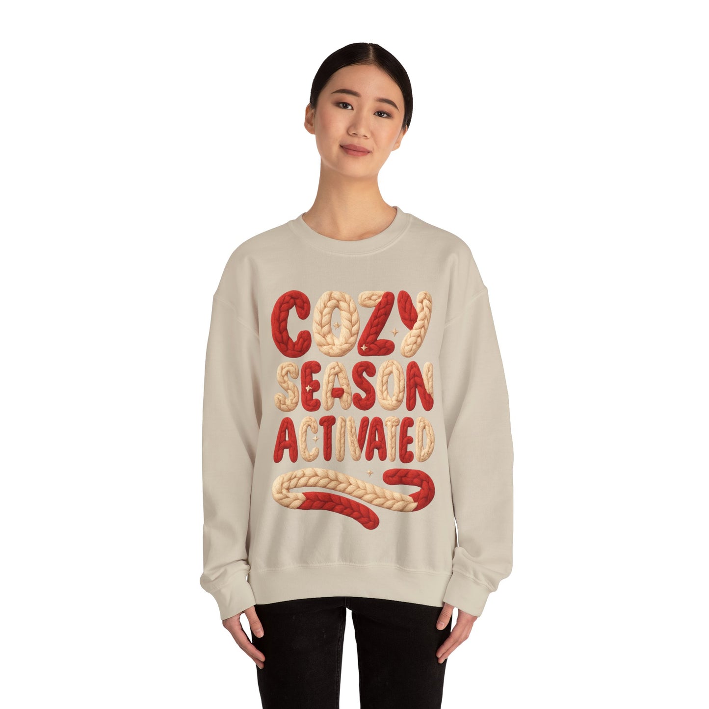 Faux Yarn Cozy Season Activated Crewneck Sweatshirt