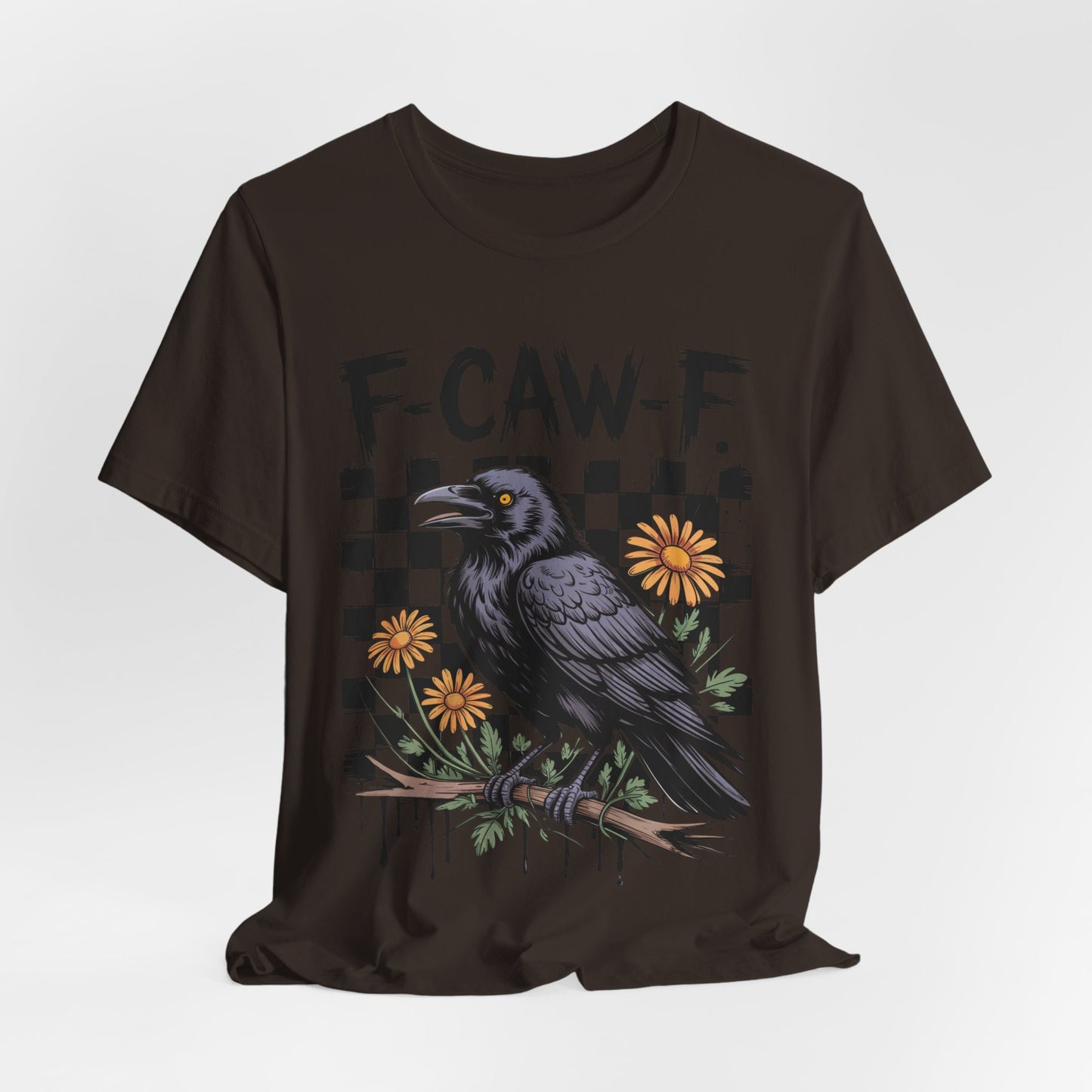F-caw-f Raven Edgy Raven Graphic Tee