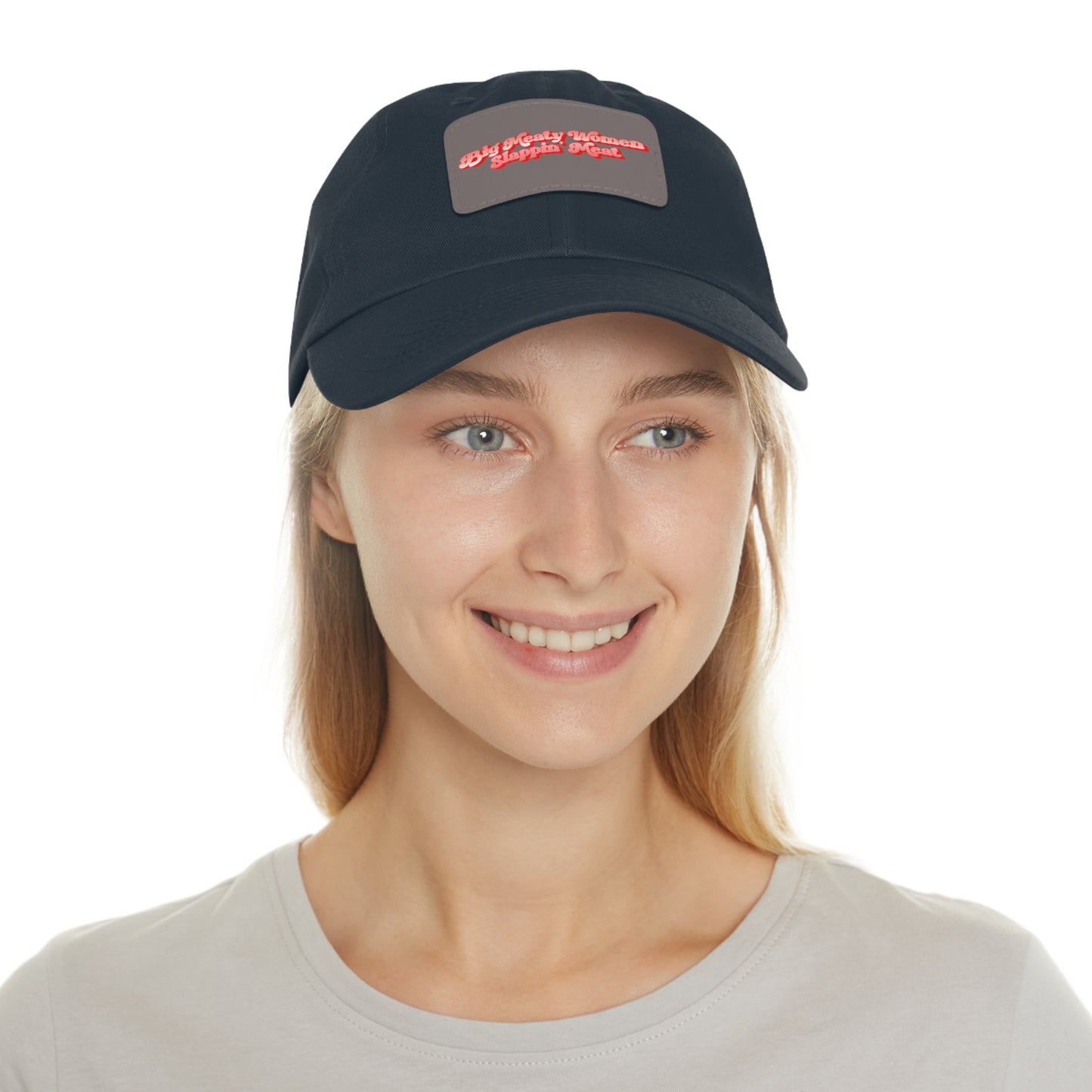 Dad Hat with Leather Patch - Retro Big Meaty Women