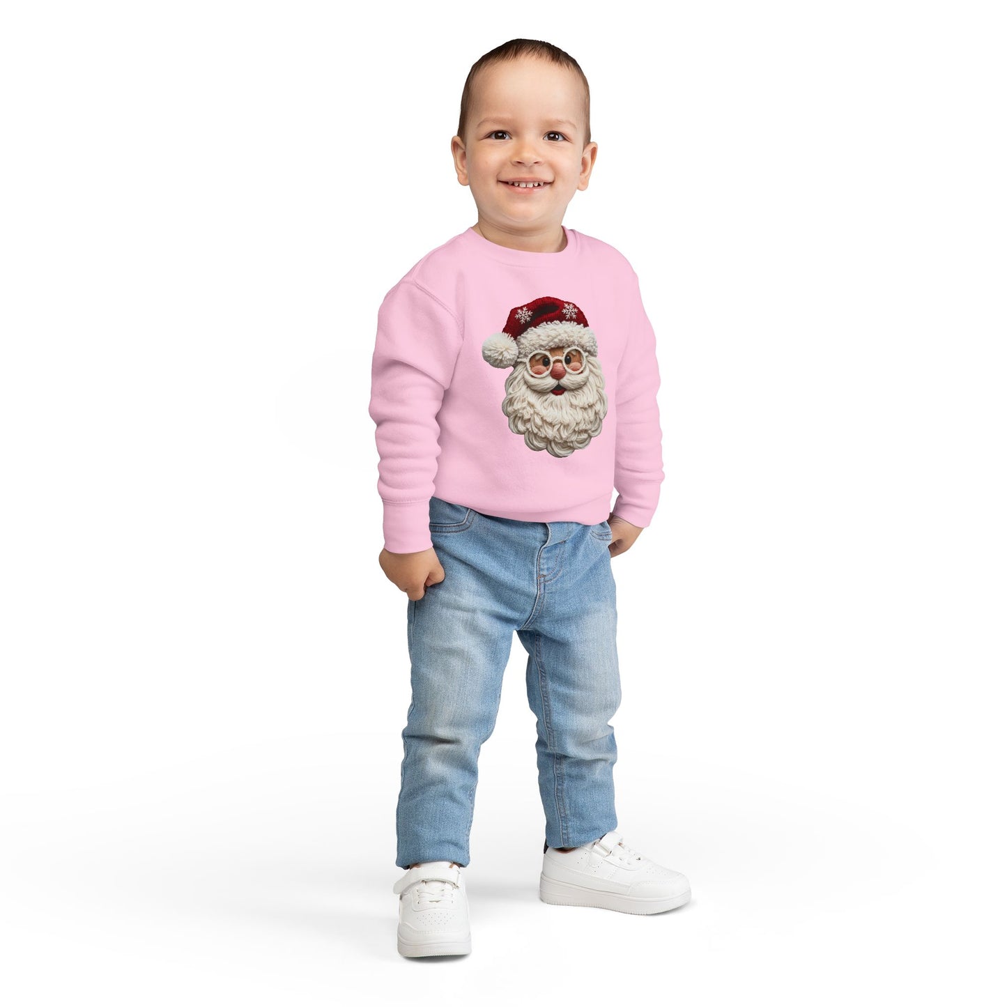 Faux Yarn Santa Toddler Sweatshirt