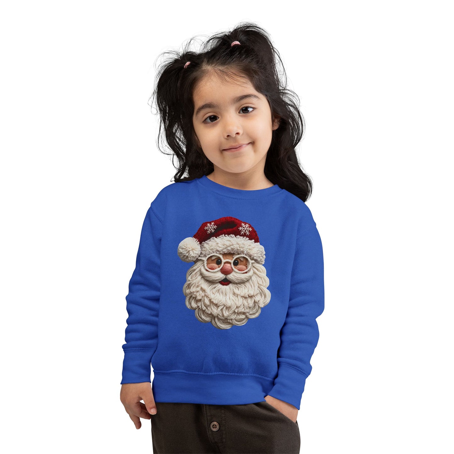 Faux Yarn Santa Toddler Sweatshirt