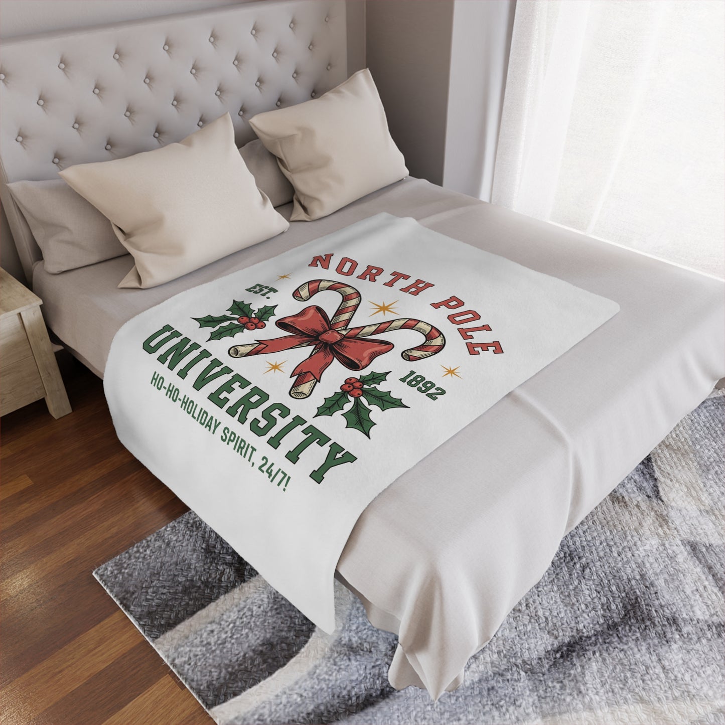 North Pole University Minky Blanket