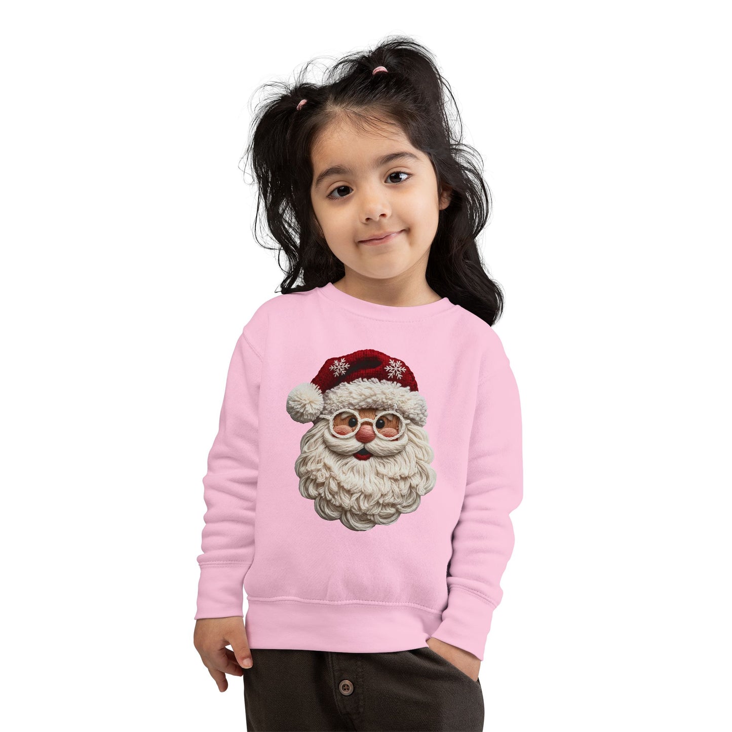 Faux Yarn Santa Toddler Sweatshirt