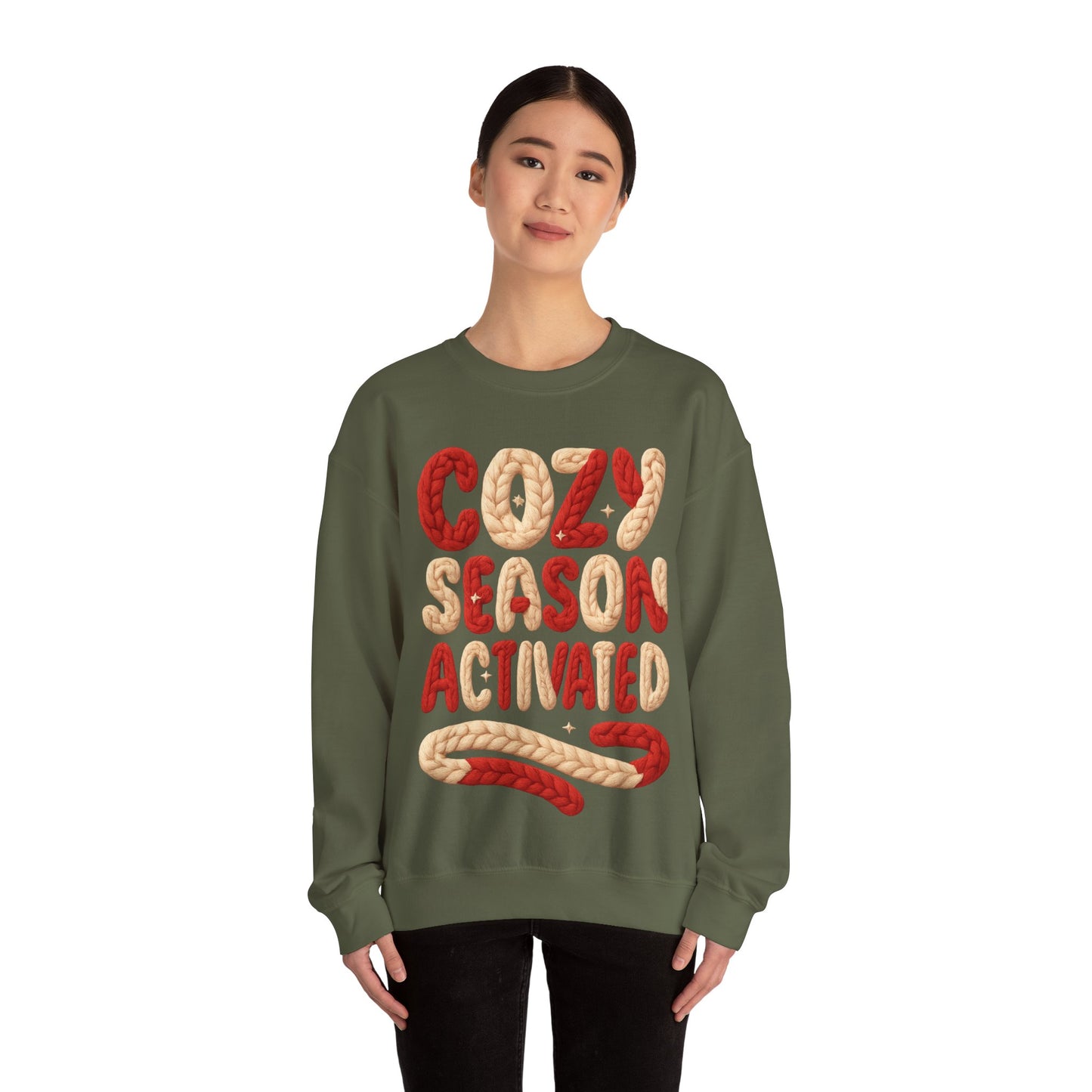 Faux Yarn Cozy Season Activated Crewneck Sweatshirt