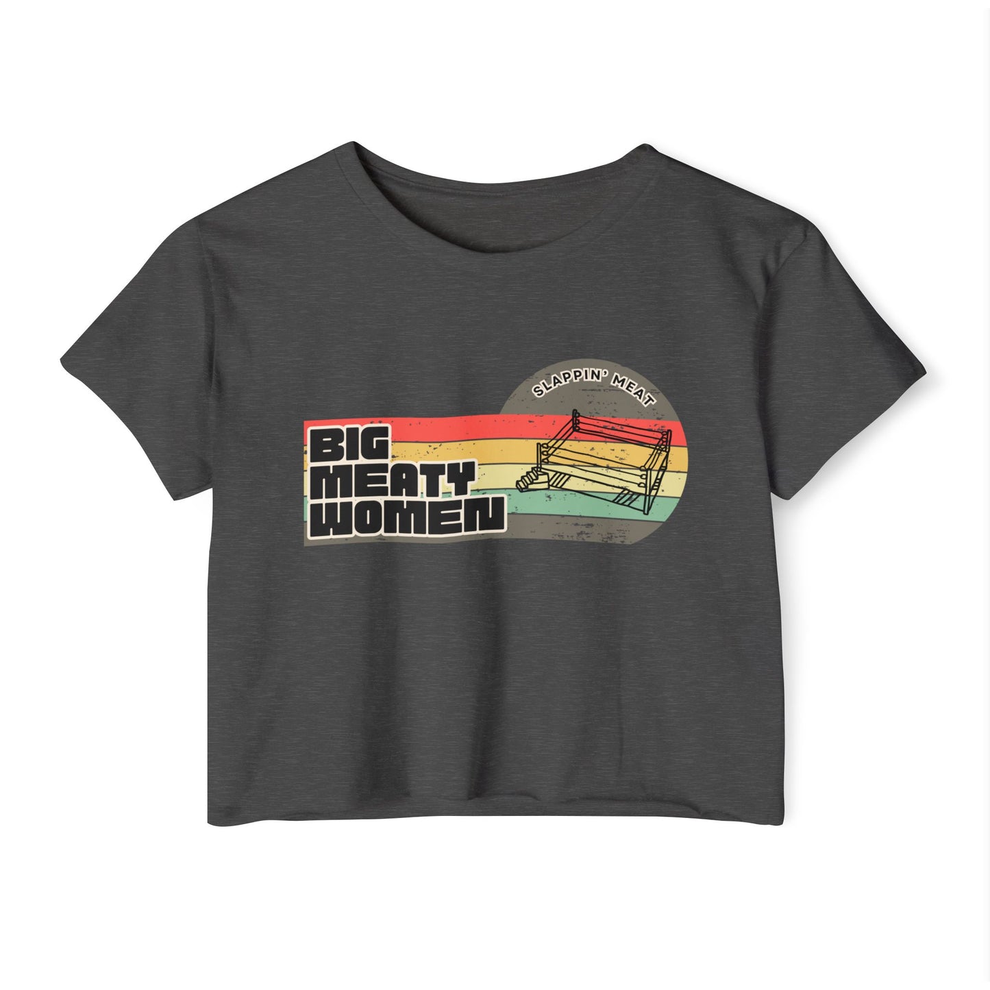 Vintage Big Meaty Women Festival Crop Top