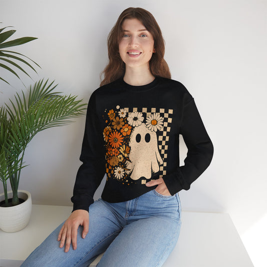 Retro Ghost Flower Sweatshirt