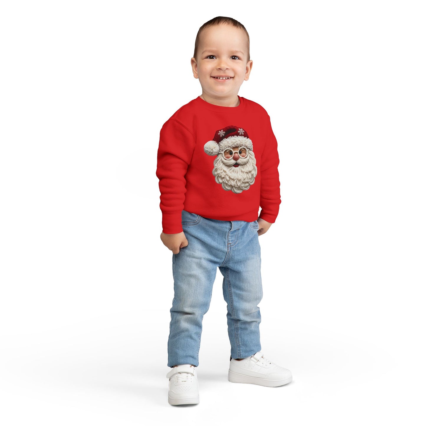 Faux Yarn Santa Toddler Sweatshirt