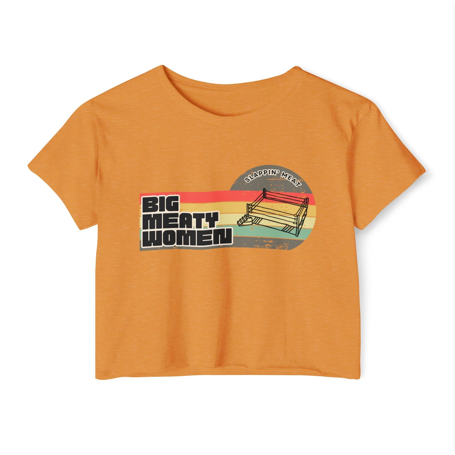 Vintage Big Meaty Women Festival Crop Top